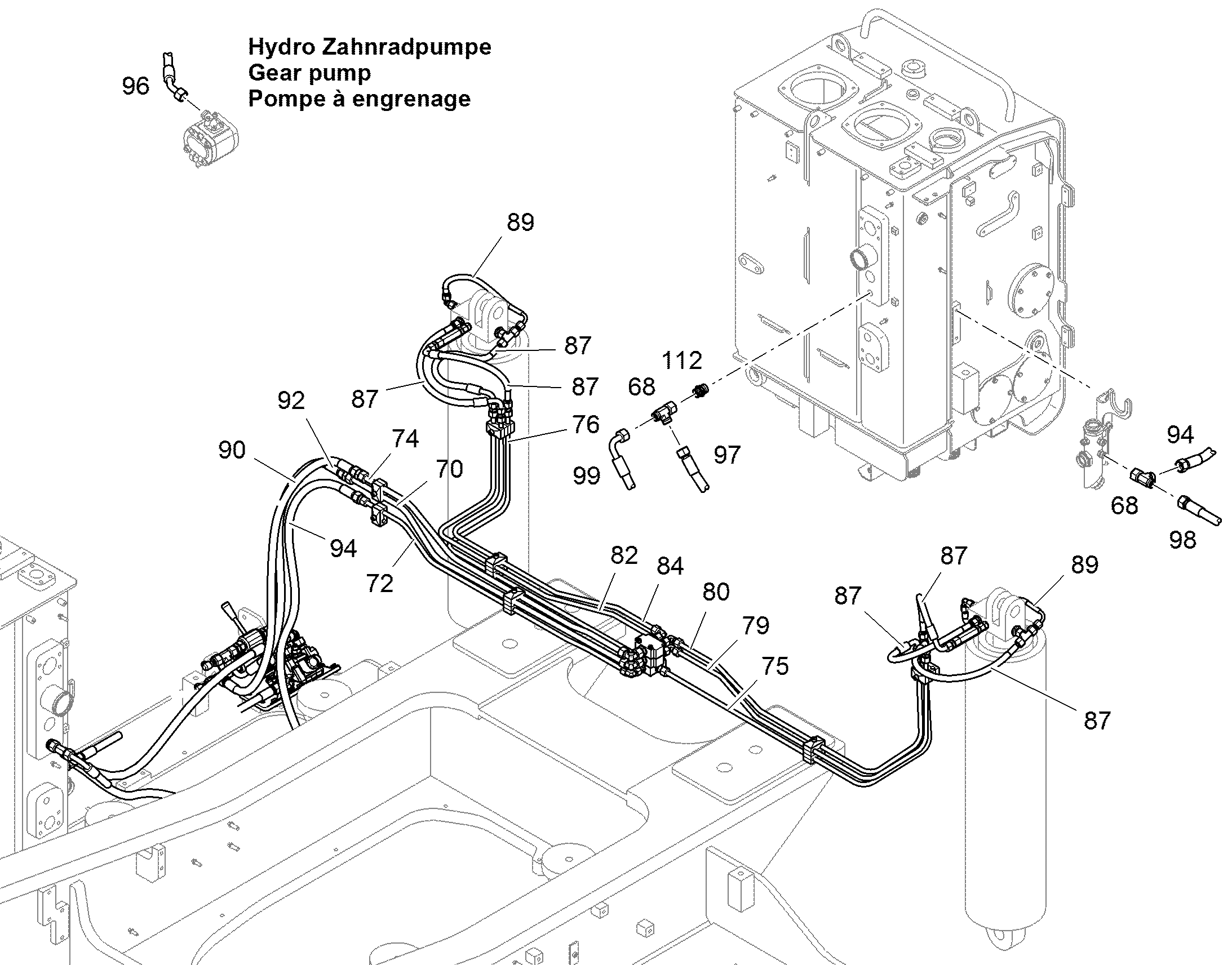 ШЛАНГ 12X1900 5617652 LIEBHERR