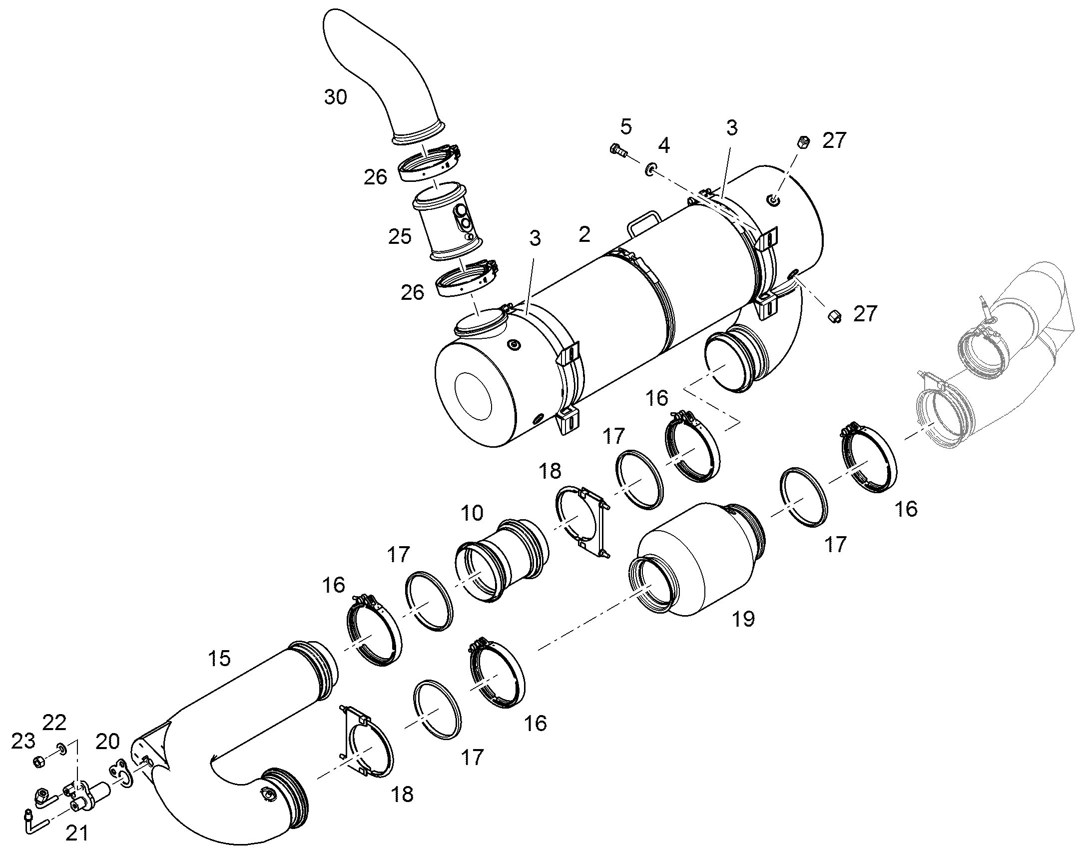 SCRF КОМПЛЕКТ ABGAS 10154141 LIEBHERR