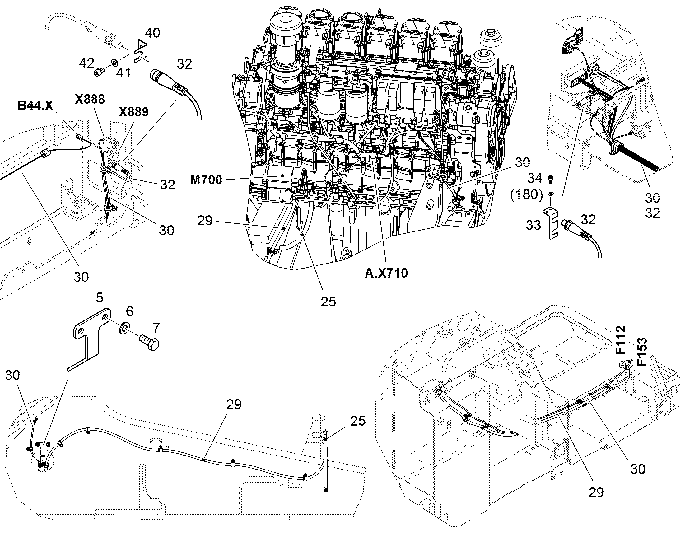 К-Т ПРОВ.ПОВ.ПЛАТФ.-ДВИГАТ. W101 12411573 LIEBHERR