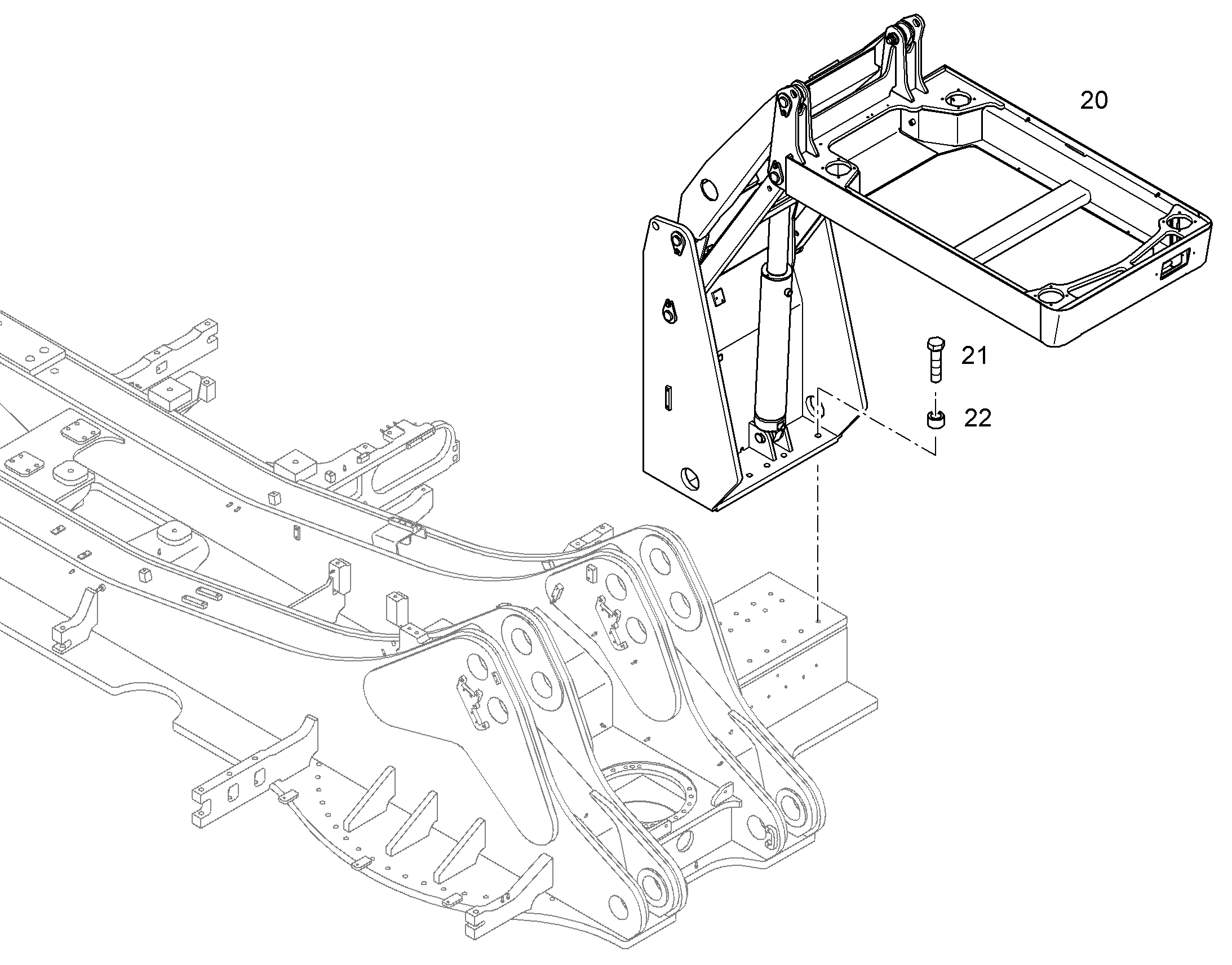 МЕХАНИЗМ ПОДЪЕМА КАБИНЫ 12209371 LIEBHERR
