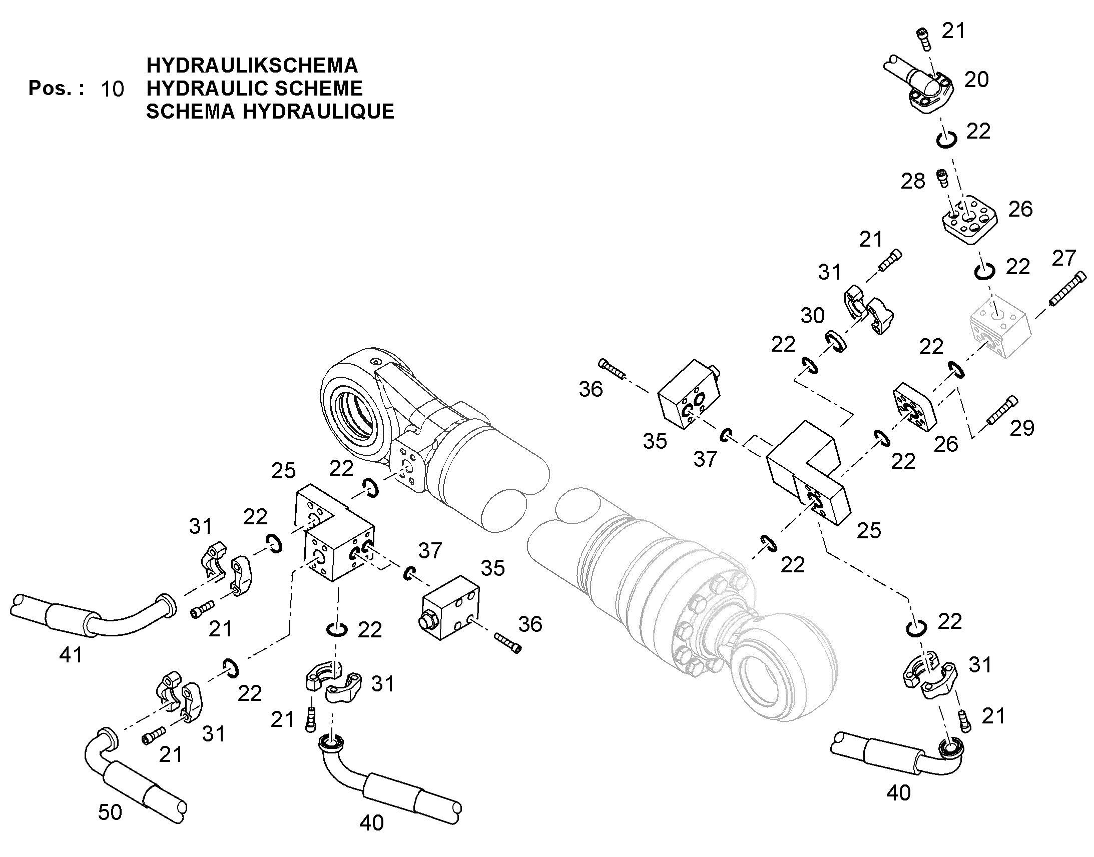 ЭЛЕКТРОСХЕМА ГИДРАВЛИКИ 11390415 LIEBHERR
