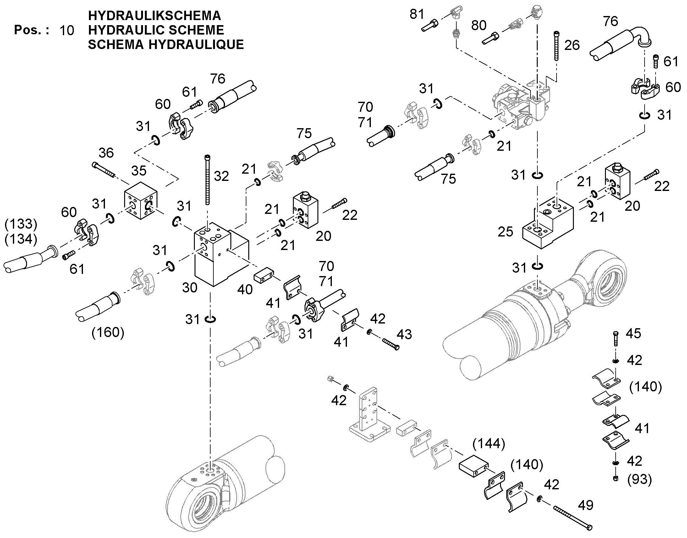 СХЕМА ГИДРАВЛИКИ 11734146 LIEBHERR