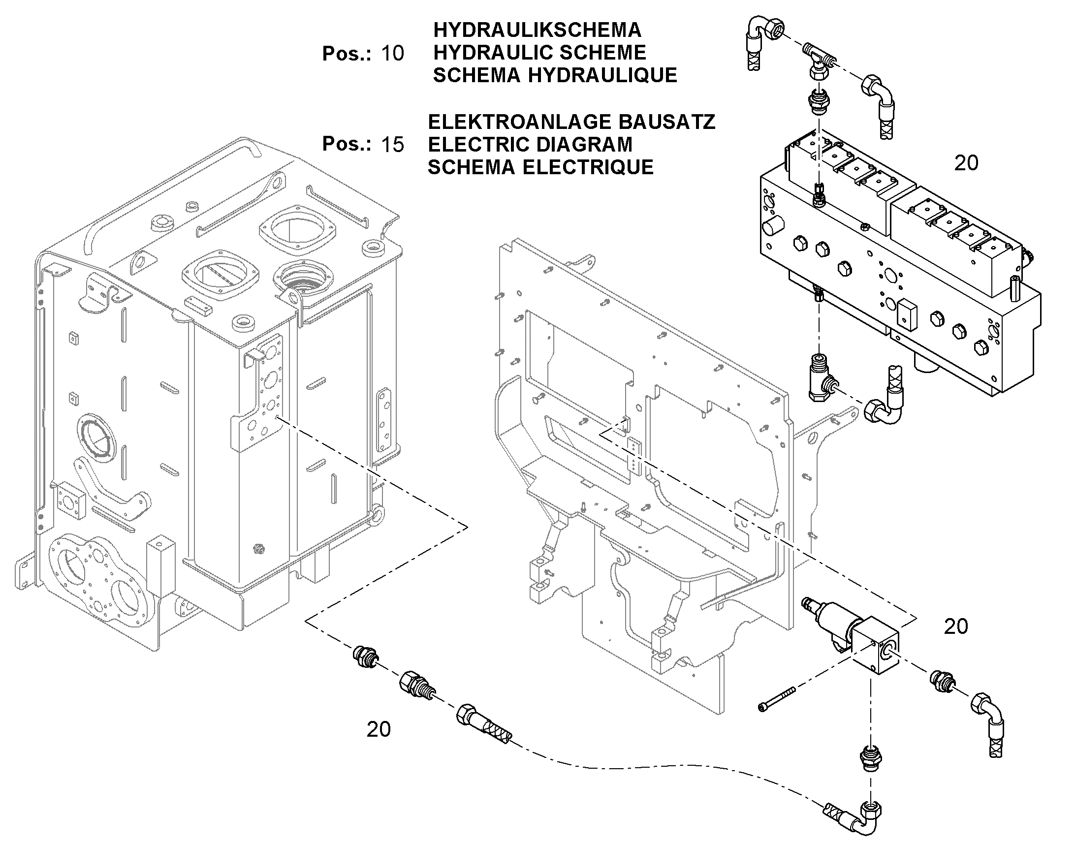 СХЕМА ГИДРАВЛИКИ 12457040 LIEBHERR