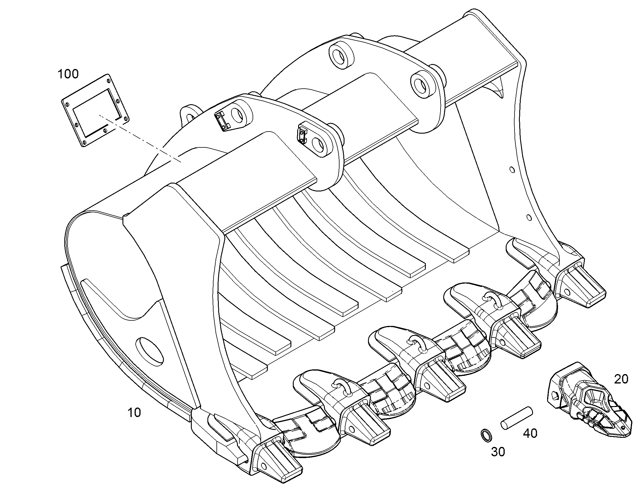 ЛОПАТА ОБРАТНАЯ HDV 2200mm 3,25m³ 12472369 LIEBHERR