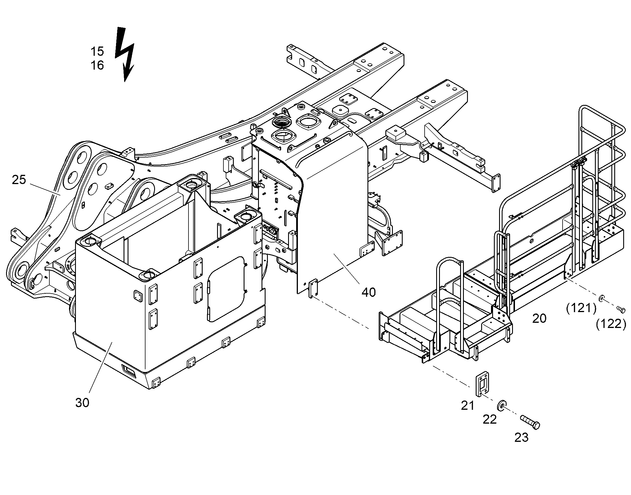 ЭЛЕКТРООСВЕЩЕНИЕ ЛЕСТНИЦЫ R976 12834280 LIEBHERR