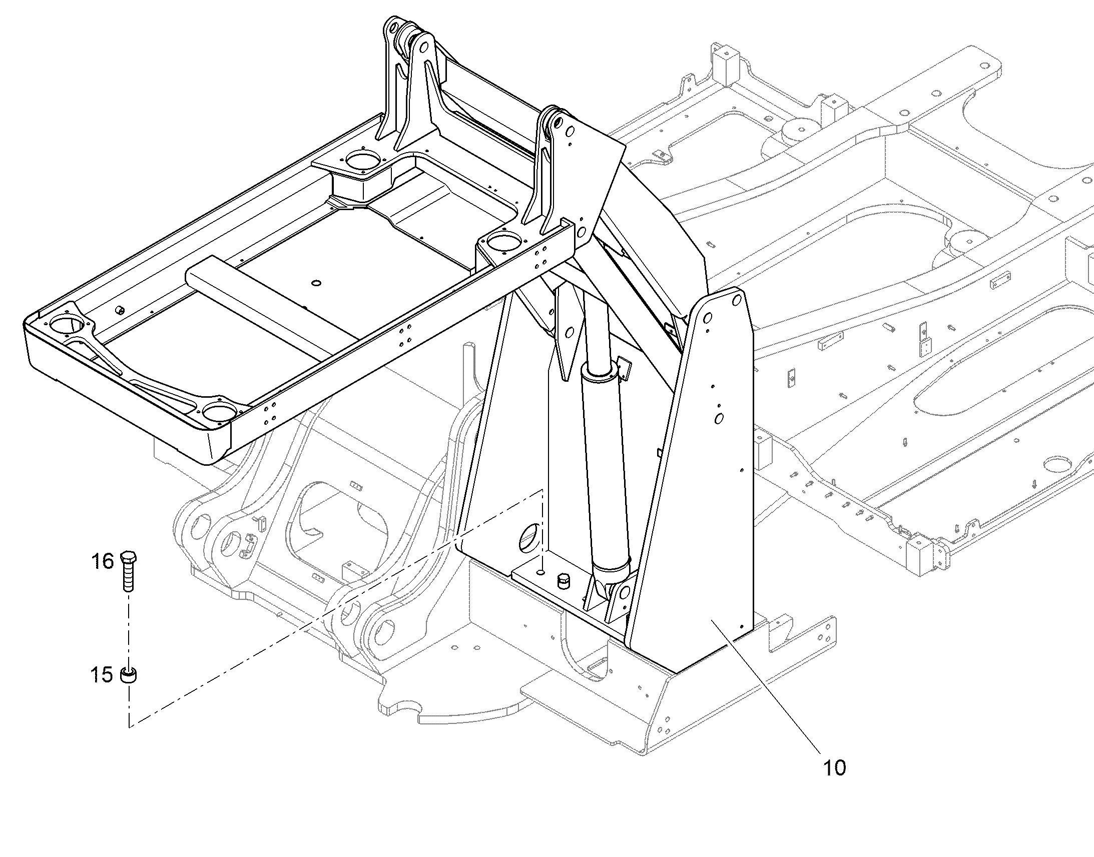 МЕХАНИЗМ ПОДЪЕМА КАБИНЫ 12205690 LIEBHERR