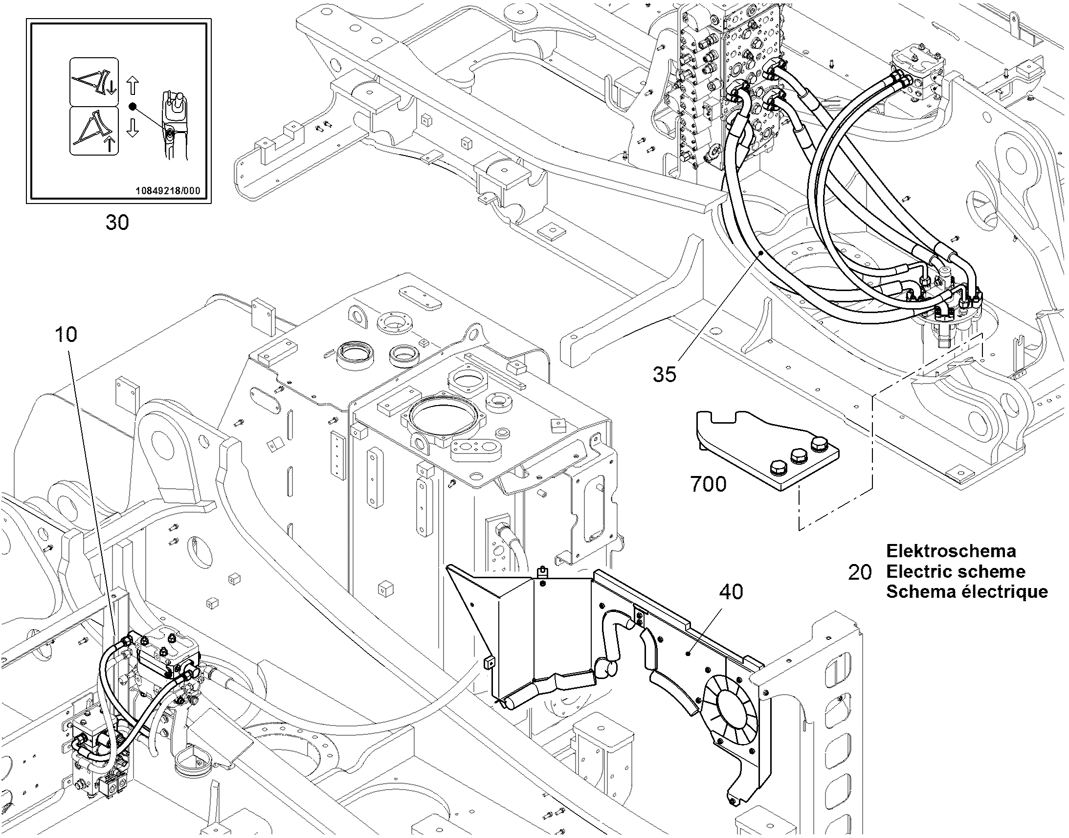 СХЕМА ГИДРАВЛИКИ 11454941 LIEBHERR