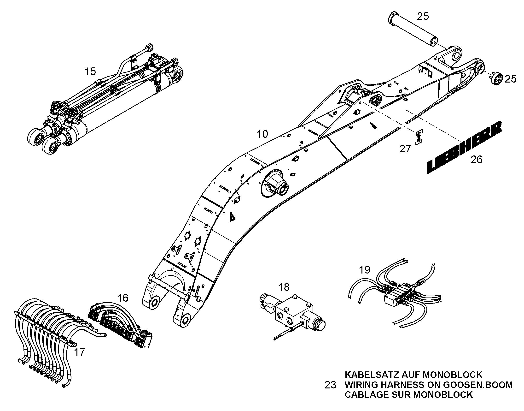 ЗАЩ.ТРУБЫ ПОДЪЕМ.ЦИЛИНДР 11416748 LIEBHERR