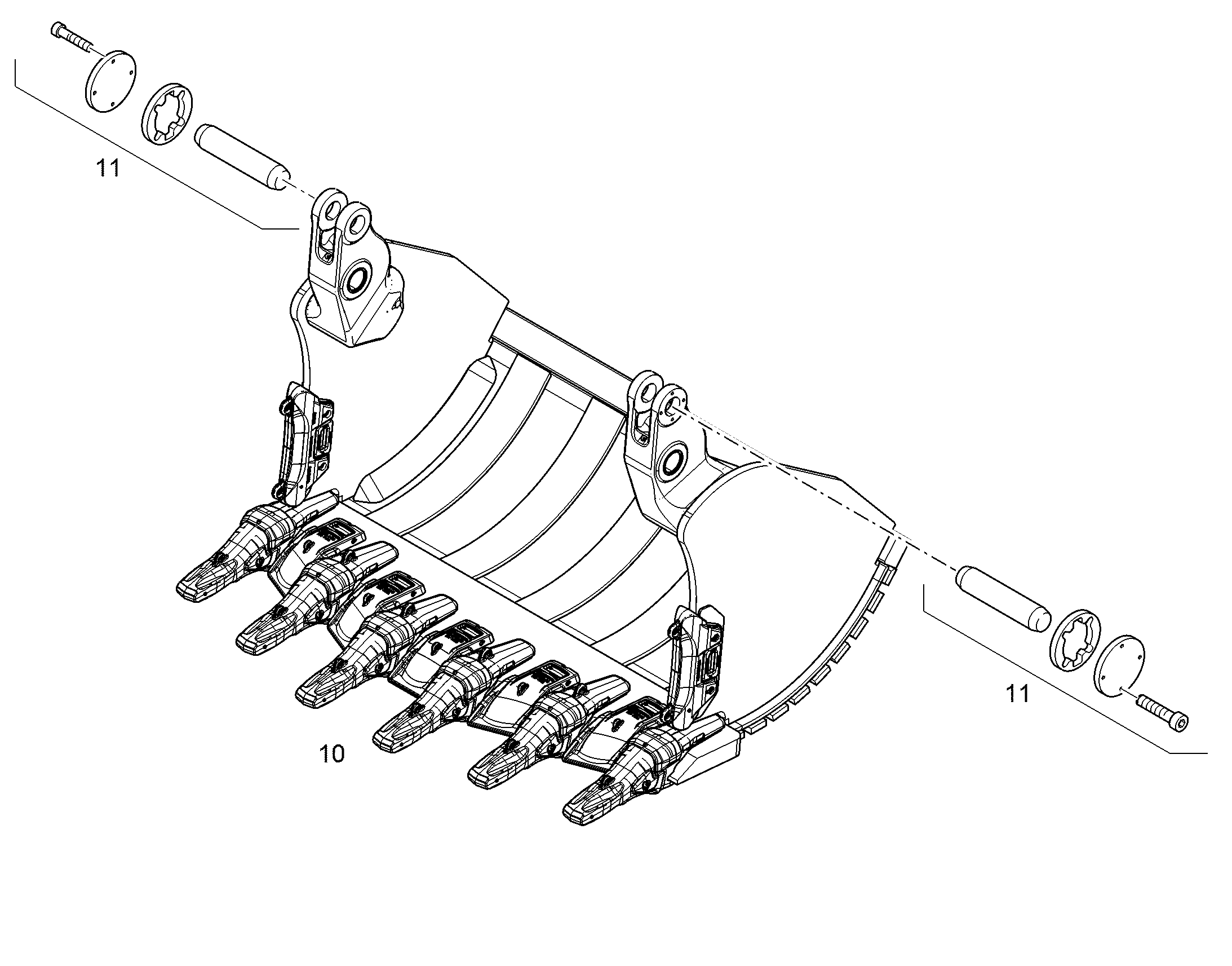КРЫШКА КОВША 2700MM 5,1M3 11734162 LIEBHERR