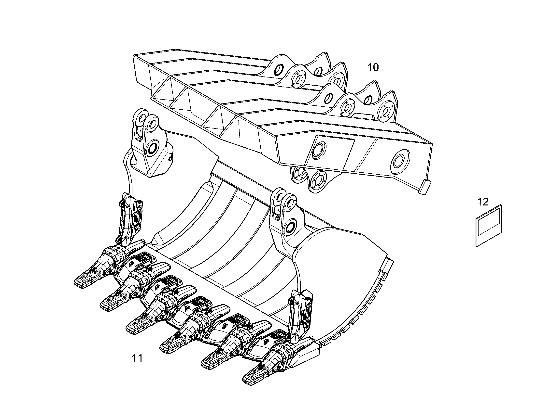 КРЫШКА КОВША 2700MM 5,1M3 11734161 LIEBHERR