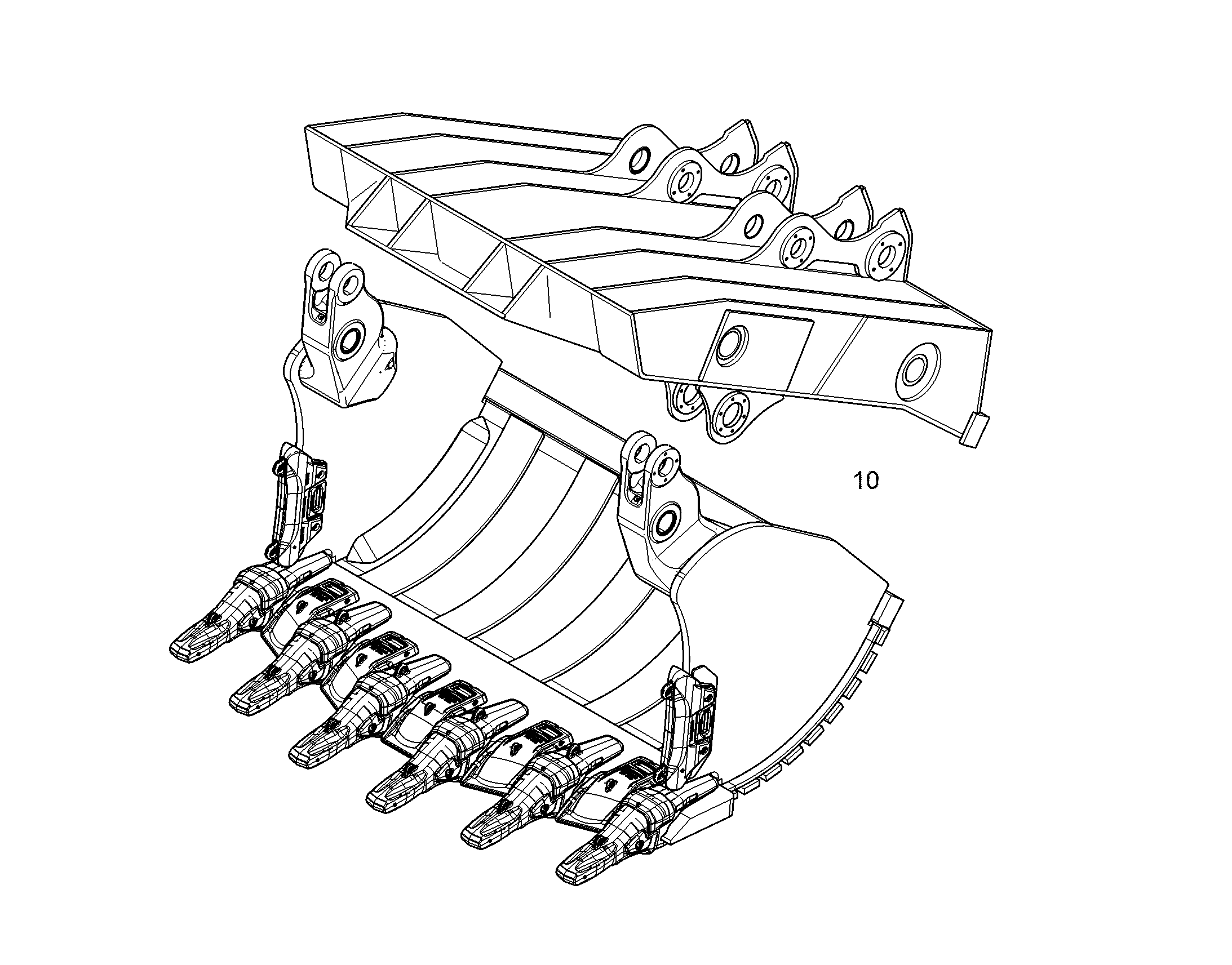 КОВШ ОТКИДНОЙ 2700MM 6,00M3 12810140 LIEBHERR