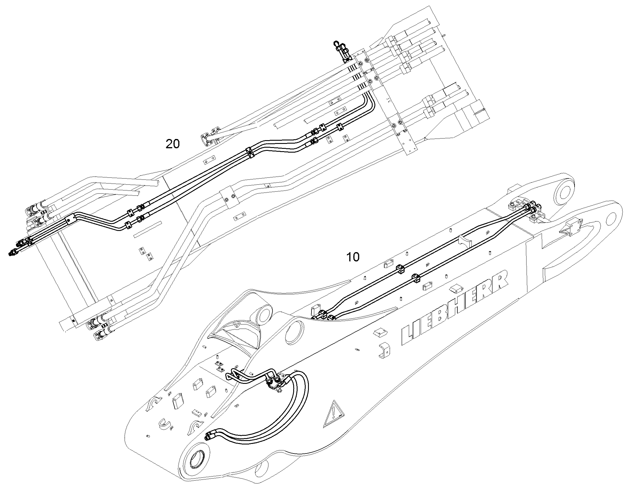ПРОВОДКА ПРИВОД МЕХ. ПОВОРОТА 11464488 LIEBHERR