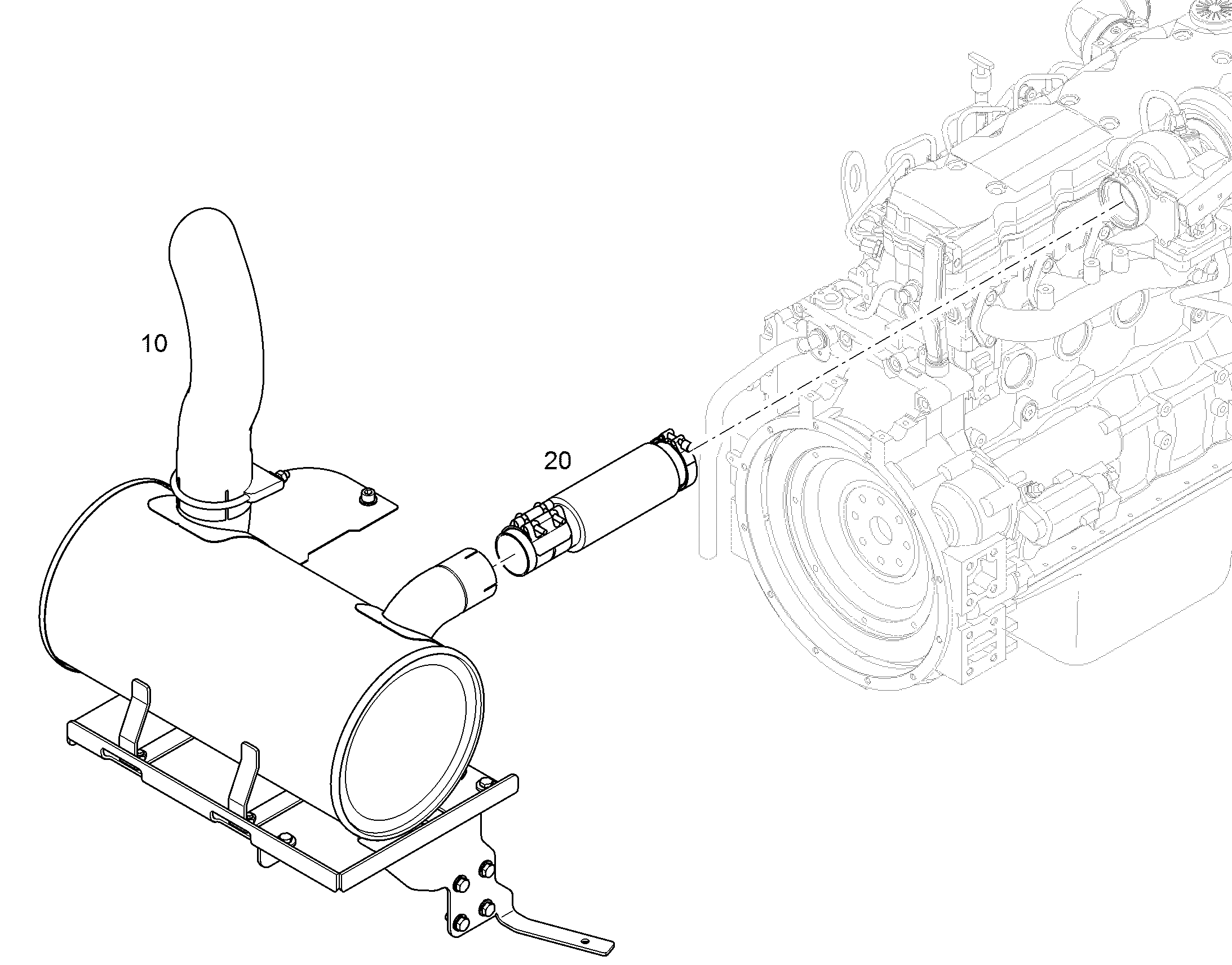 ГЛУШИТЕЛЬ УСТАНОВКА 12455338 LIEBHERR