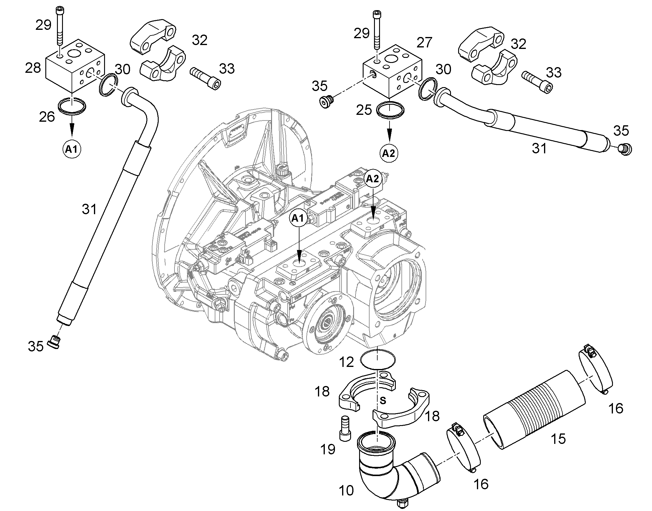 INTERMEDIATE FLANGE CODE 62 12419477 LIEBHERR
