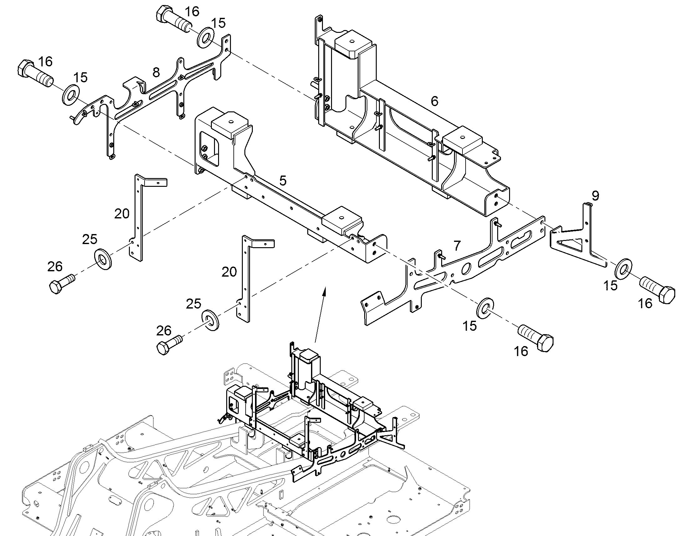 КРОНШТЕЙНОПОРЫ ДВИГАТЕЛЯ 11428248 LIEBHERR