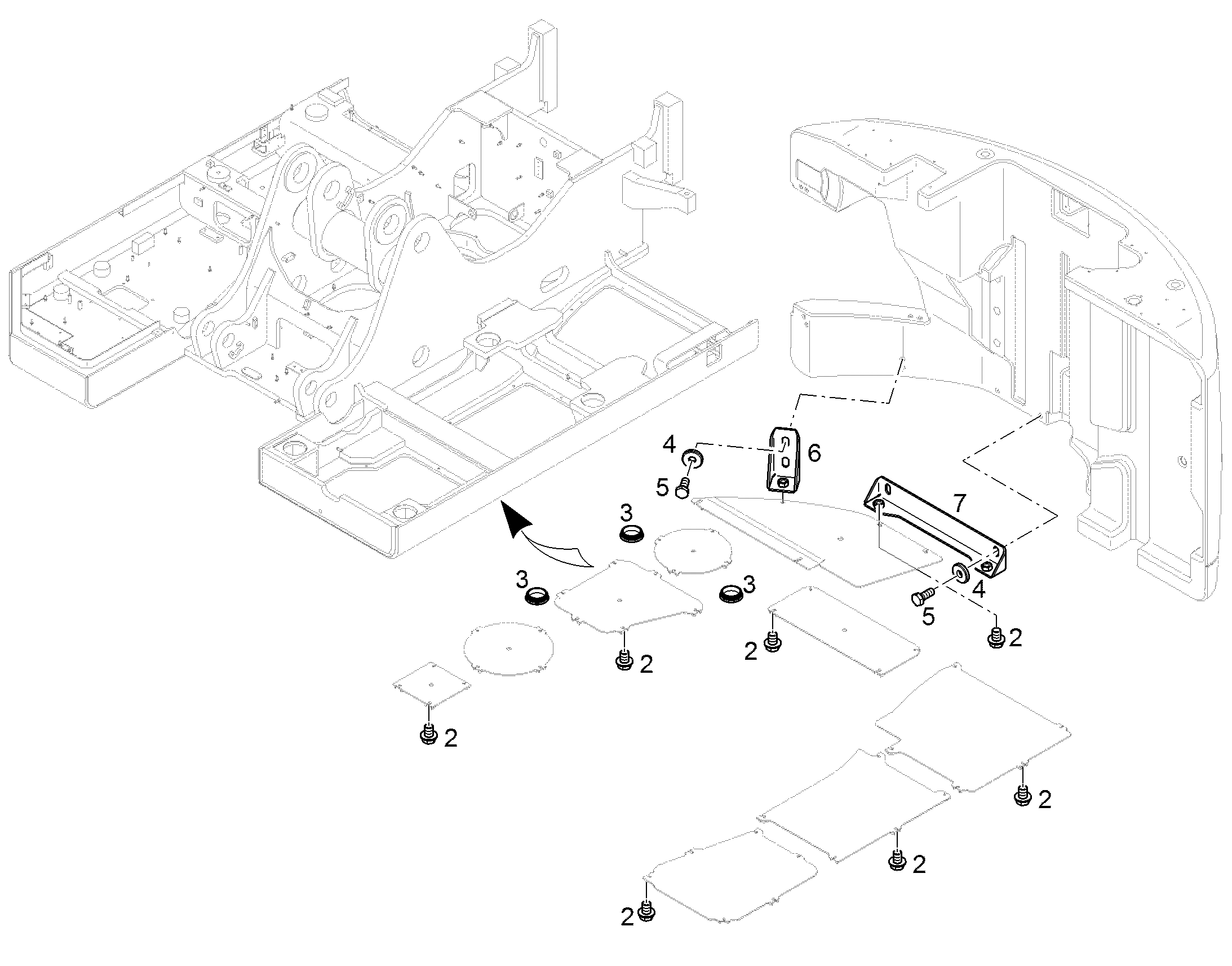 МОНТАЖНАЯ КОНСОЛЬ 12485708 LIEBHERR