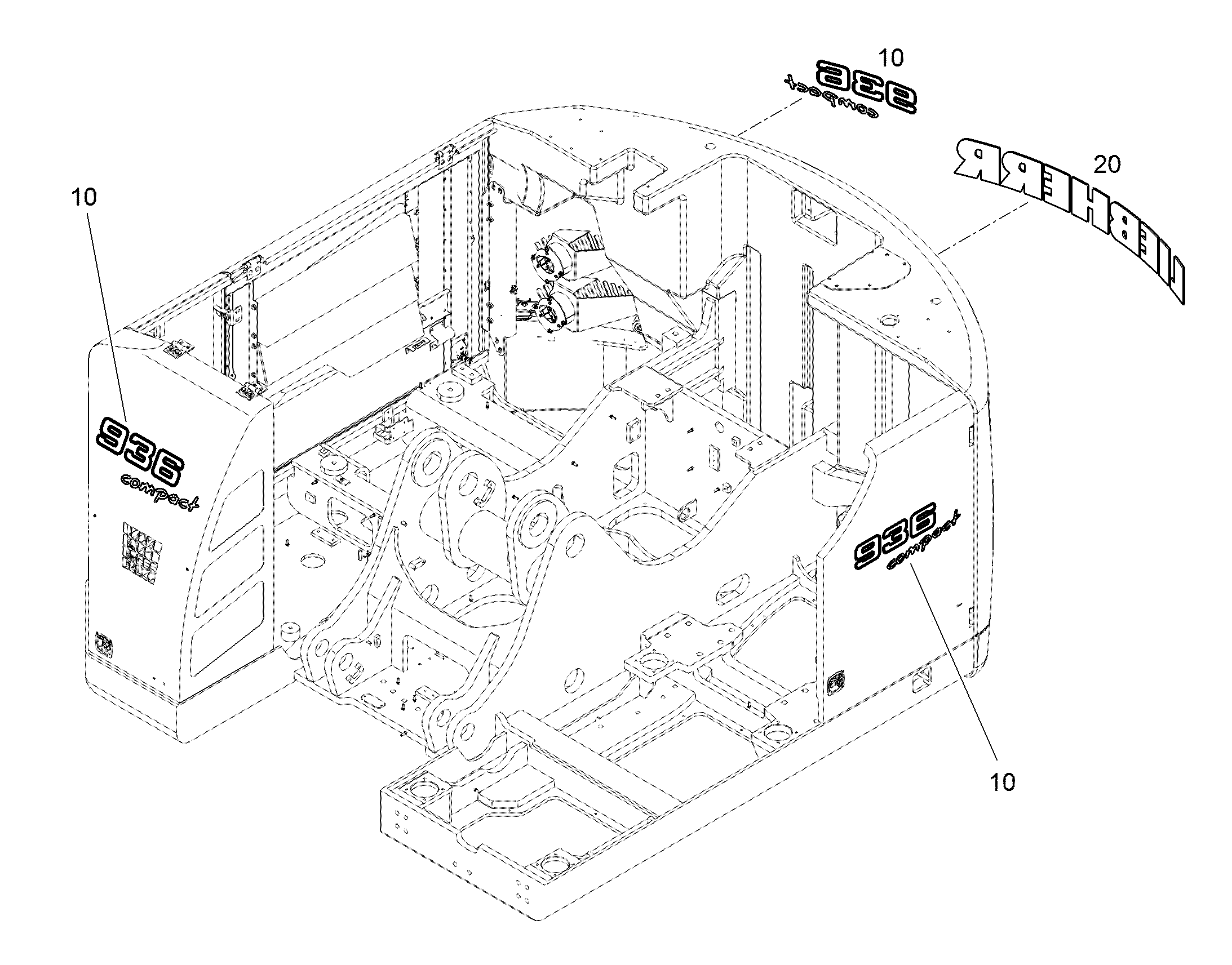 НАКЛЕЙКА 12829023 LIEBHERR