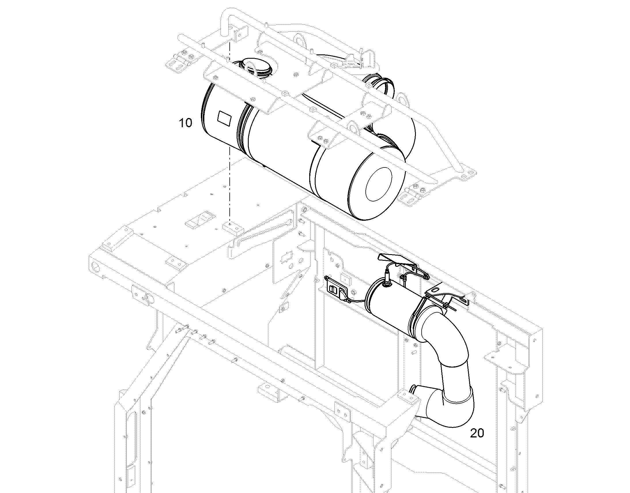 ГЛУШИТЕЛЬ УСТАНОВКА UBM 12877919 LIEBHERR