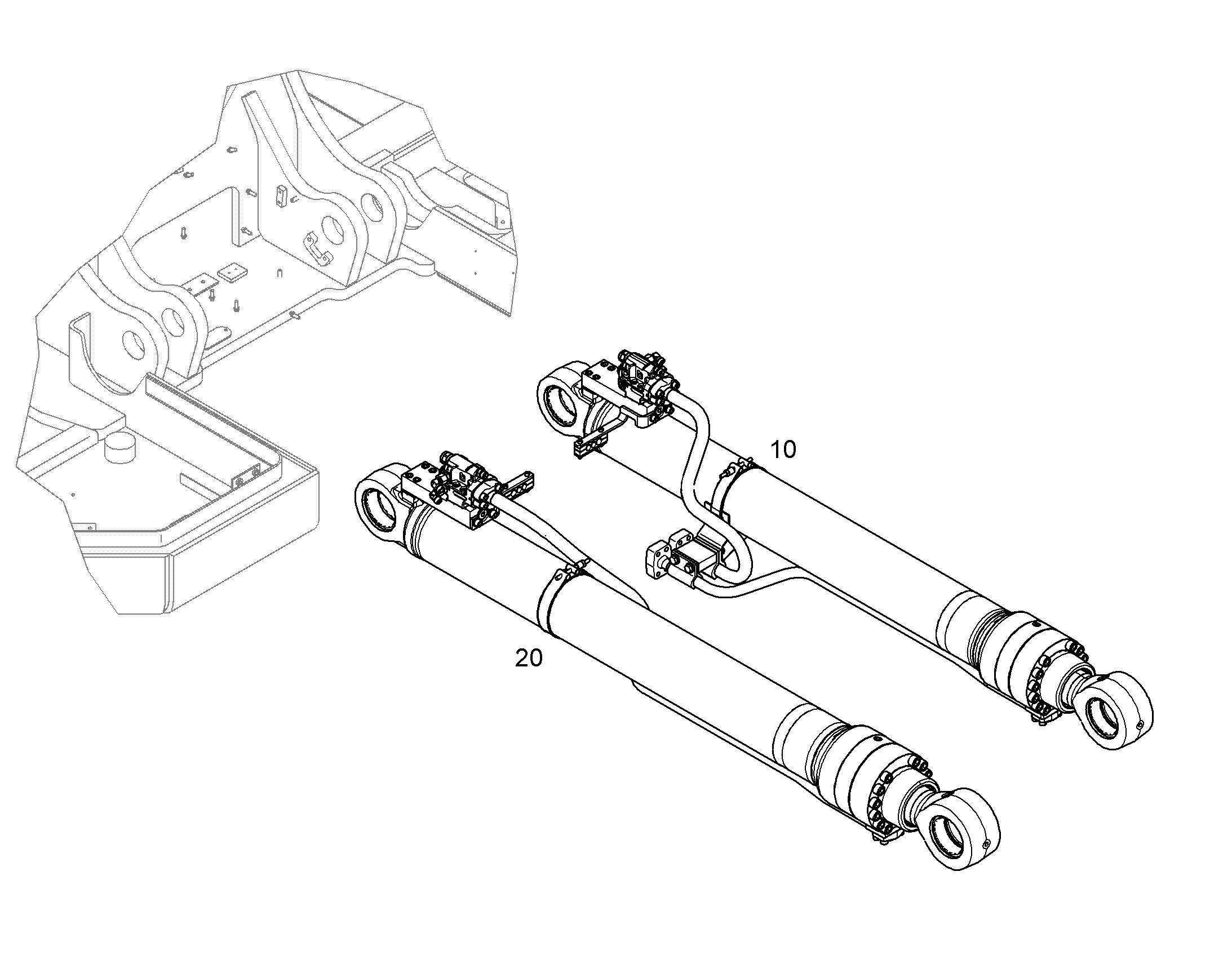 ЦИЛ-Р ПОДЪЕМА С АВАР.АРМАТУРОЙ 12420094 LIEBHERR