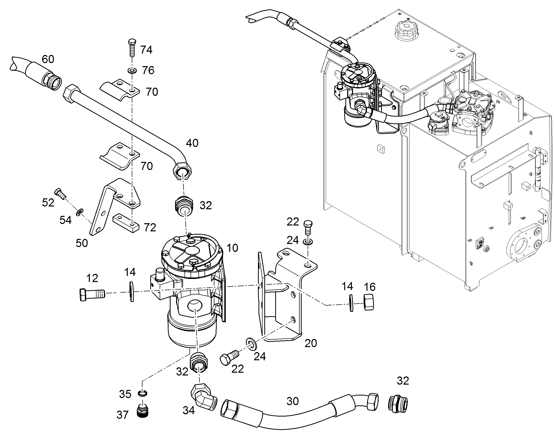 ФИЛЬТР СЛИВНОЙ 5µm 12259674 LIEBHERR