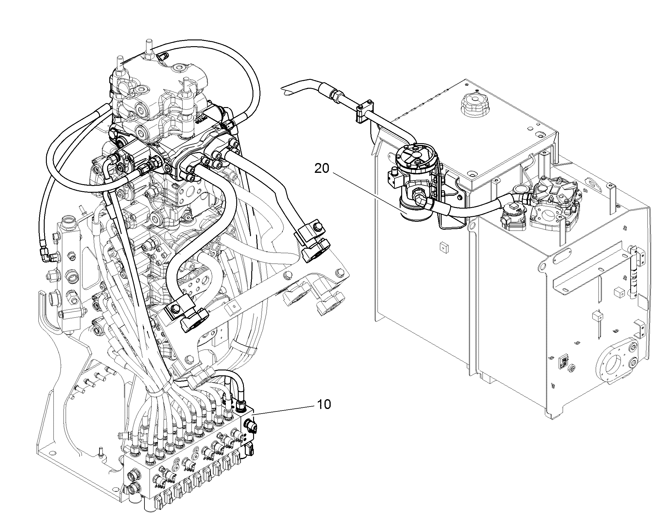 ГИДР.УПРАВЛЕНИЕ ФУНКЦИЕЙ ДВИЖ. HDK1 12445611 LIEBHERR