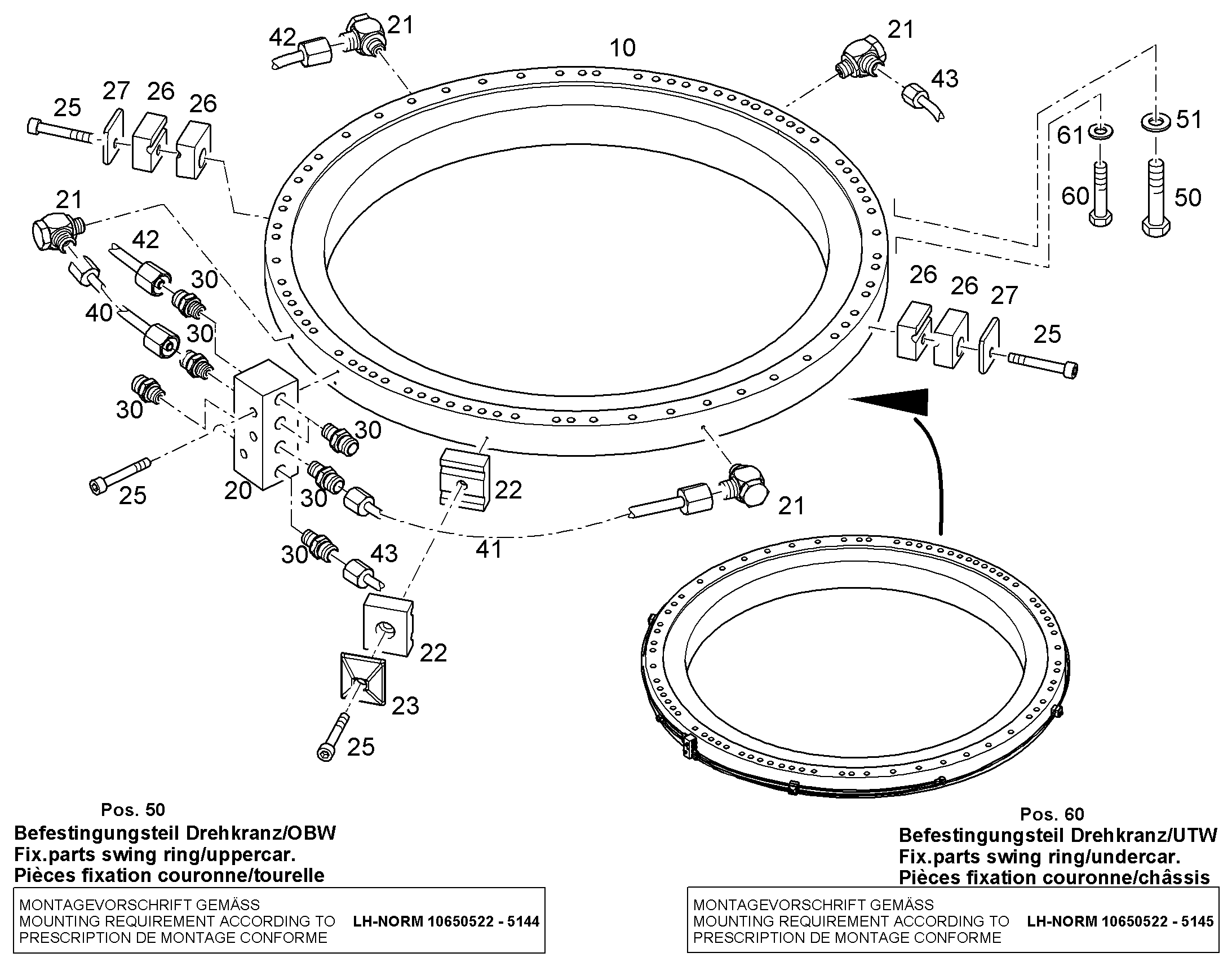 БОЛТ С ШЕСТИГРАННОЙ ГОЛОВКОЙ ISO 4017 M20X130 10.9 FLZN 12244991 LIEBHERR