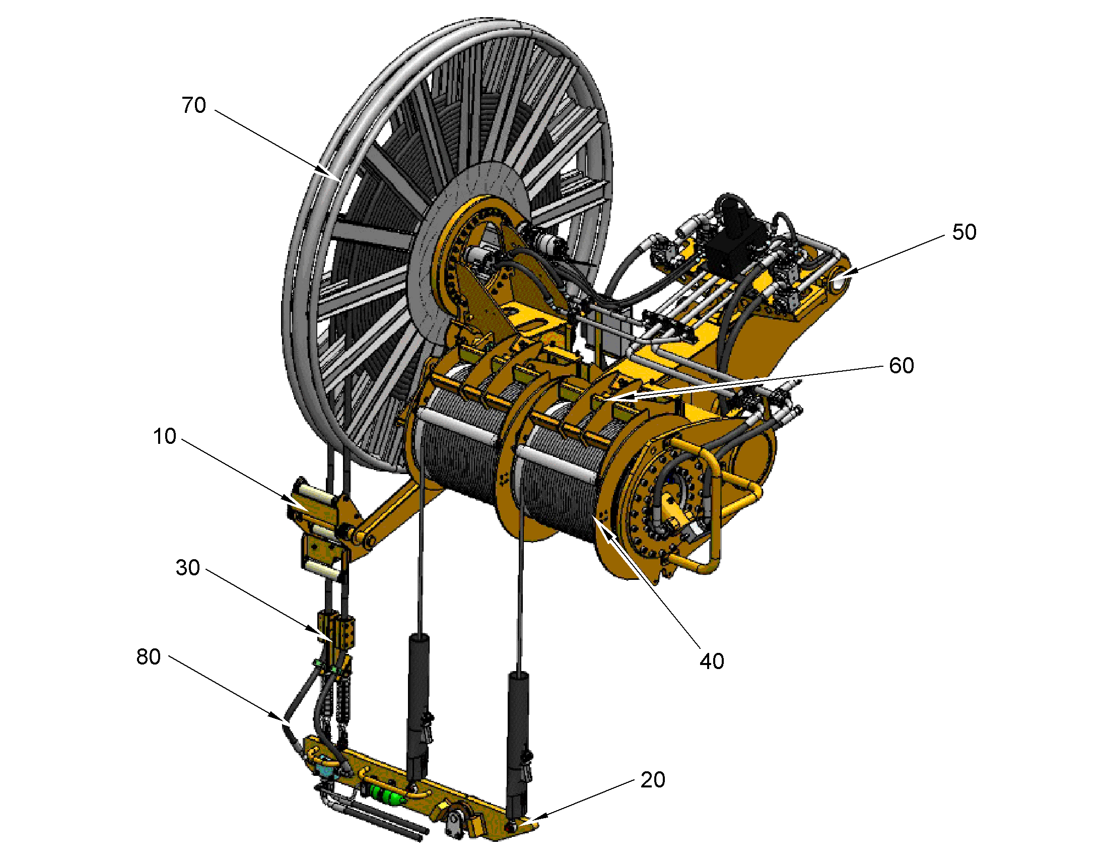 БАРАБАН НАМОТКИ ШЛАНГА В СБОРЕ 12257579 LIEBHERR