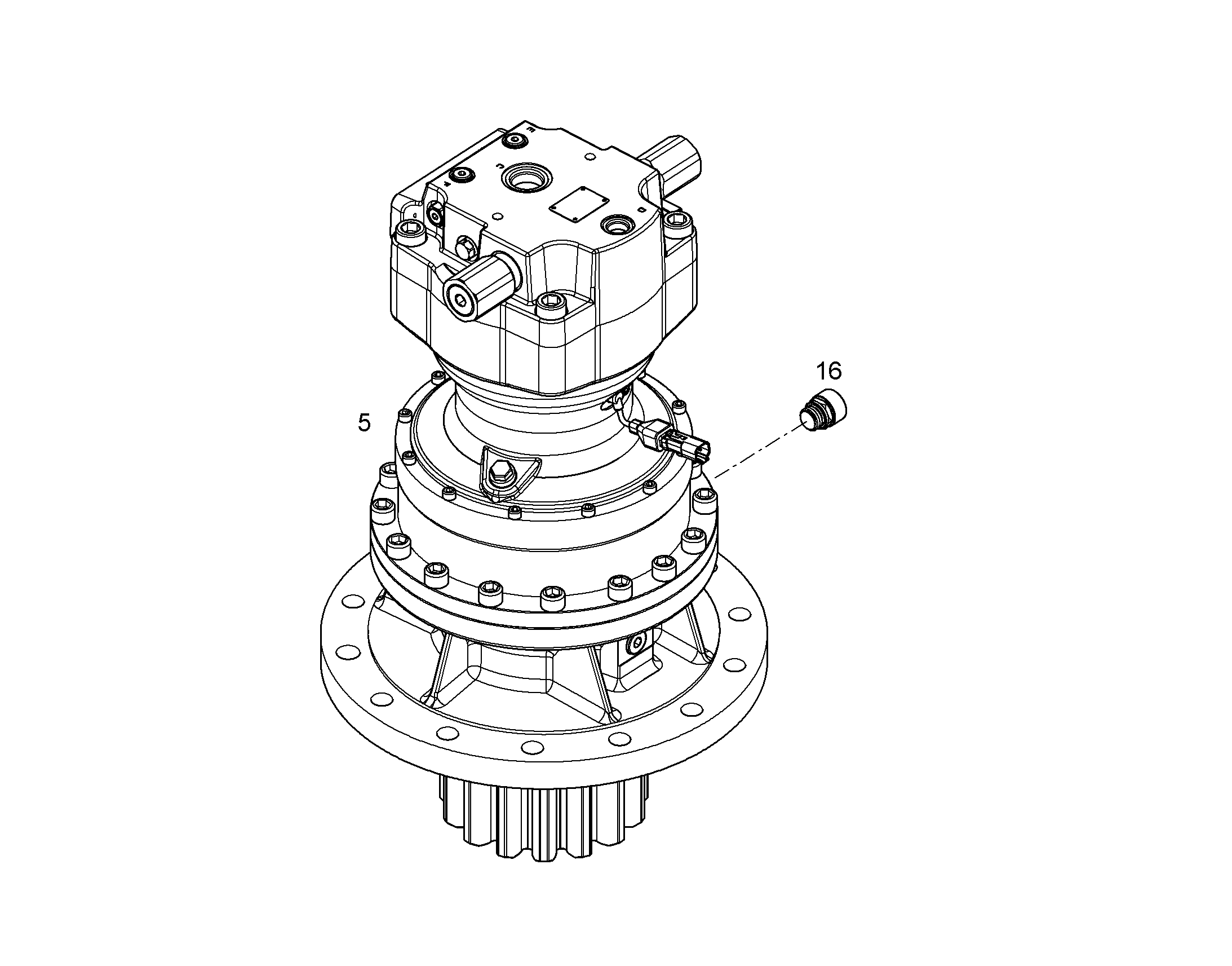 РЕДУКТОР ПОВОРОТНОЙ ПЛАТФОРМЫ GFB 2160 12247817 LIEBHERR