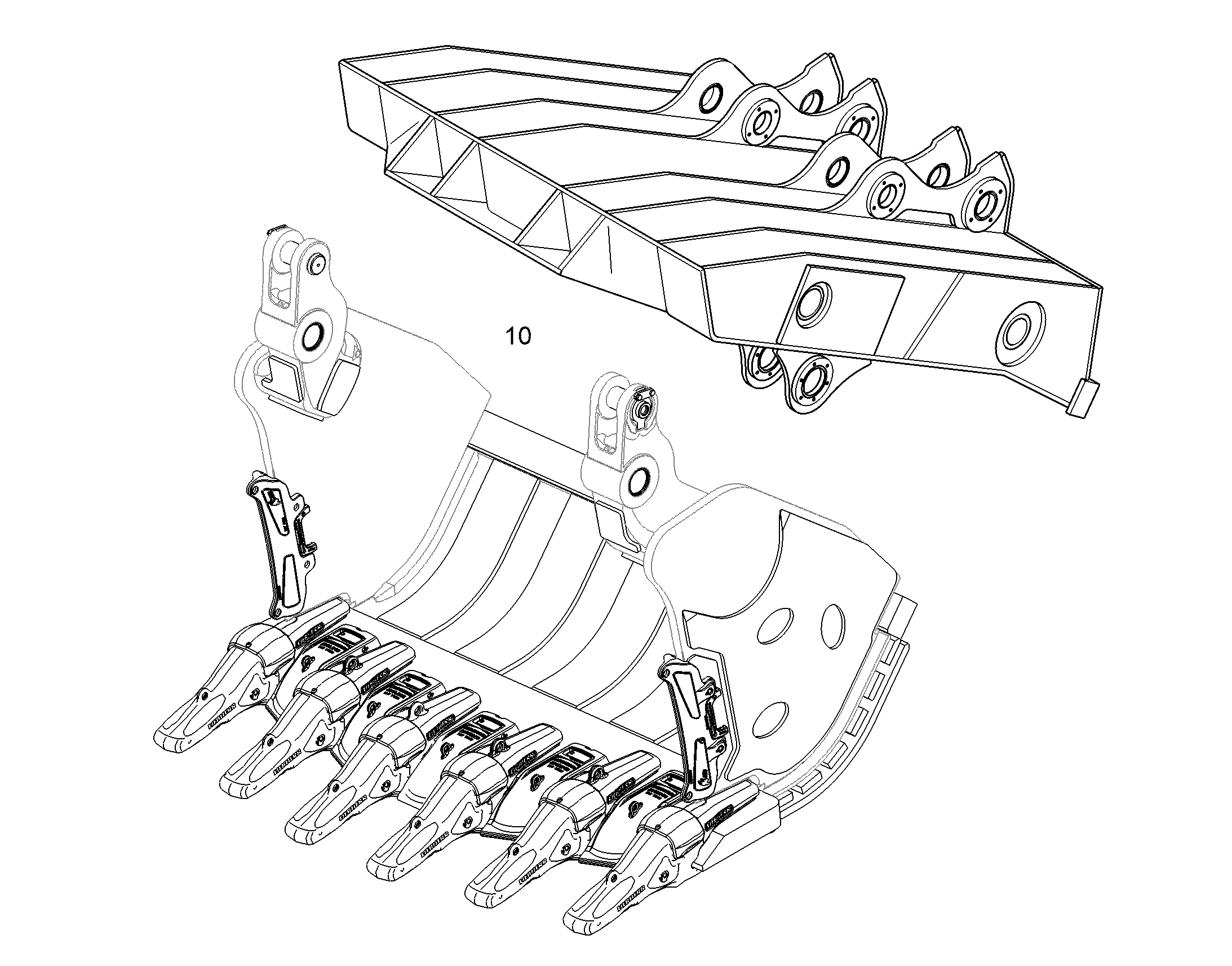 КОВШ ОТКИДНОЙ 2350mm 3,5m³ 12436307 LIEBHERR
