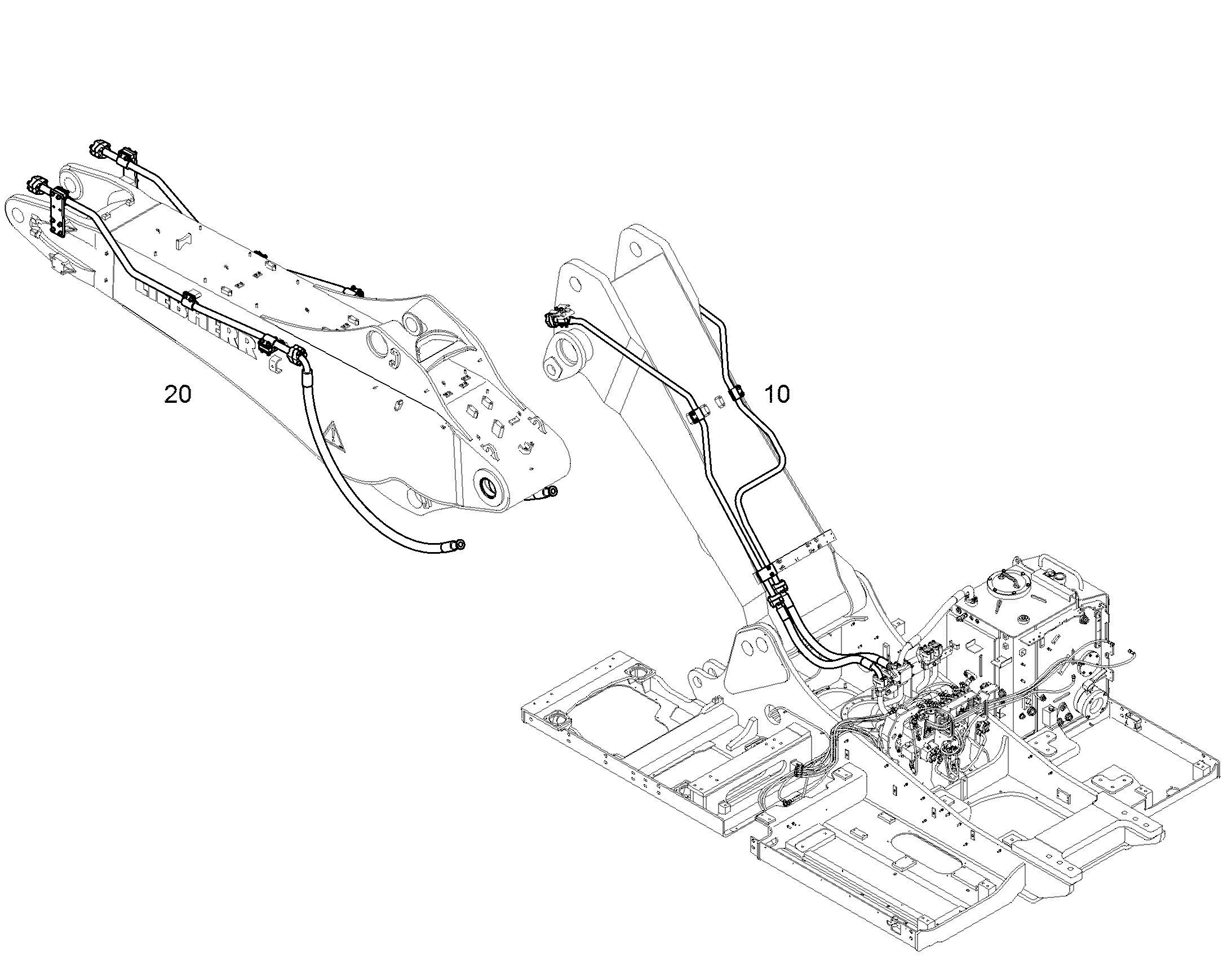 ПРОВОДКА МОНТАЖ AHS DN32 11464556 LIEBHERR