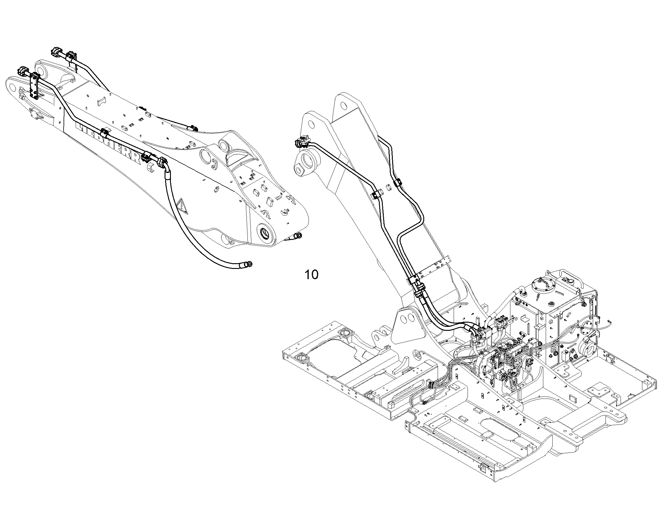 ПРОВОДКА МОНТАЖ AHS DN32 11464555 LIEBHERR