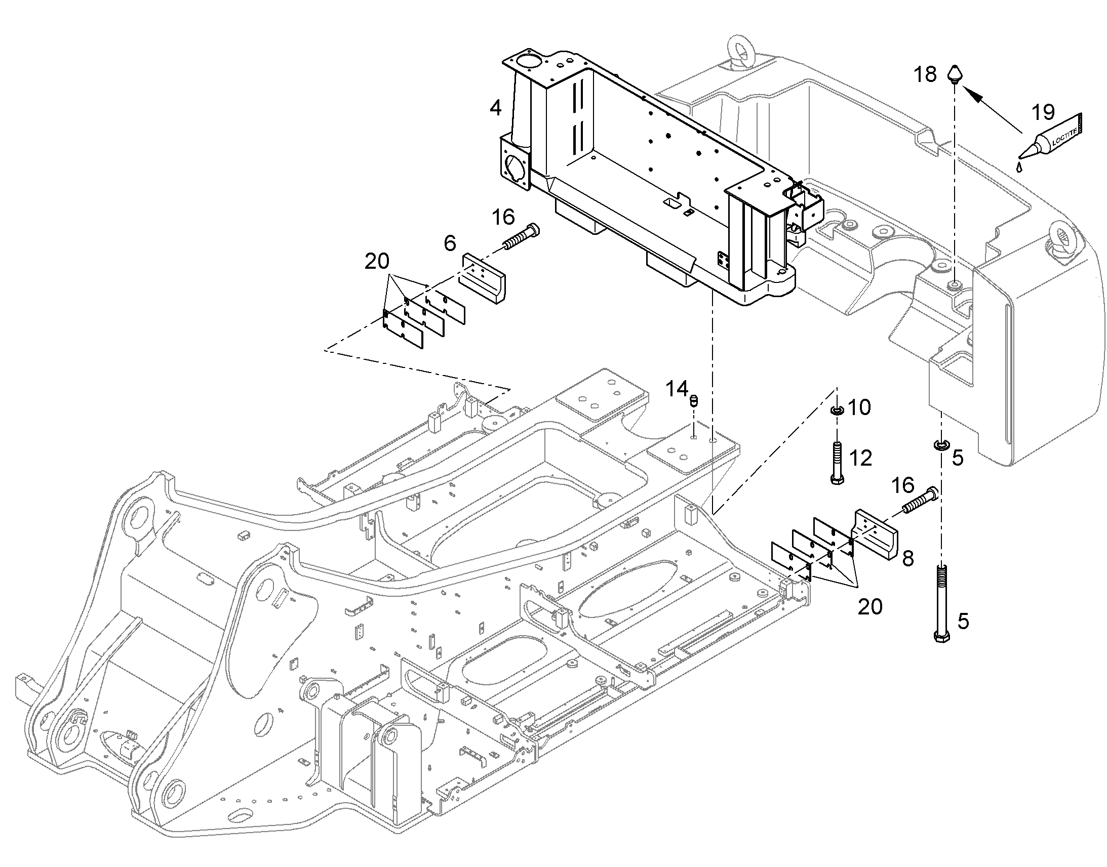 КРЕПЕЖНЫЕ ЧАСТИ БАЛЛАСТА 11394792 LIEBHERR