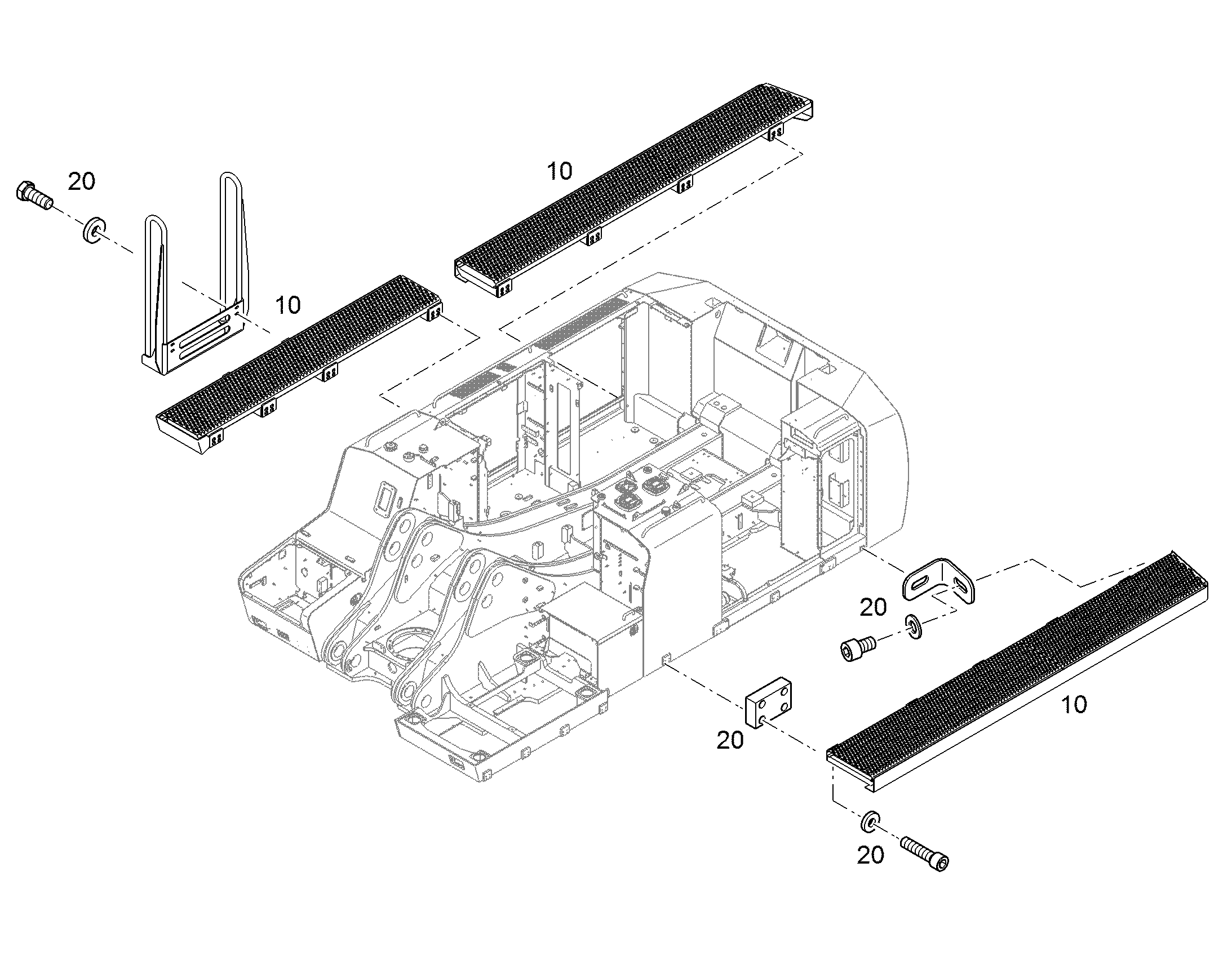 КРЕПЕЖНЫЕ ЧАСТИ МОСТИКА 12463511 LIEBHERR