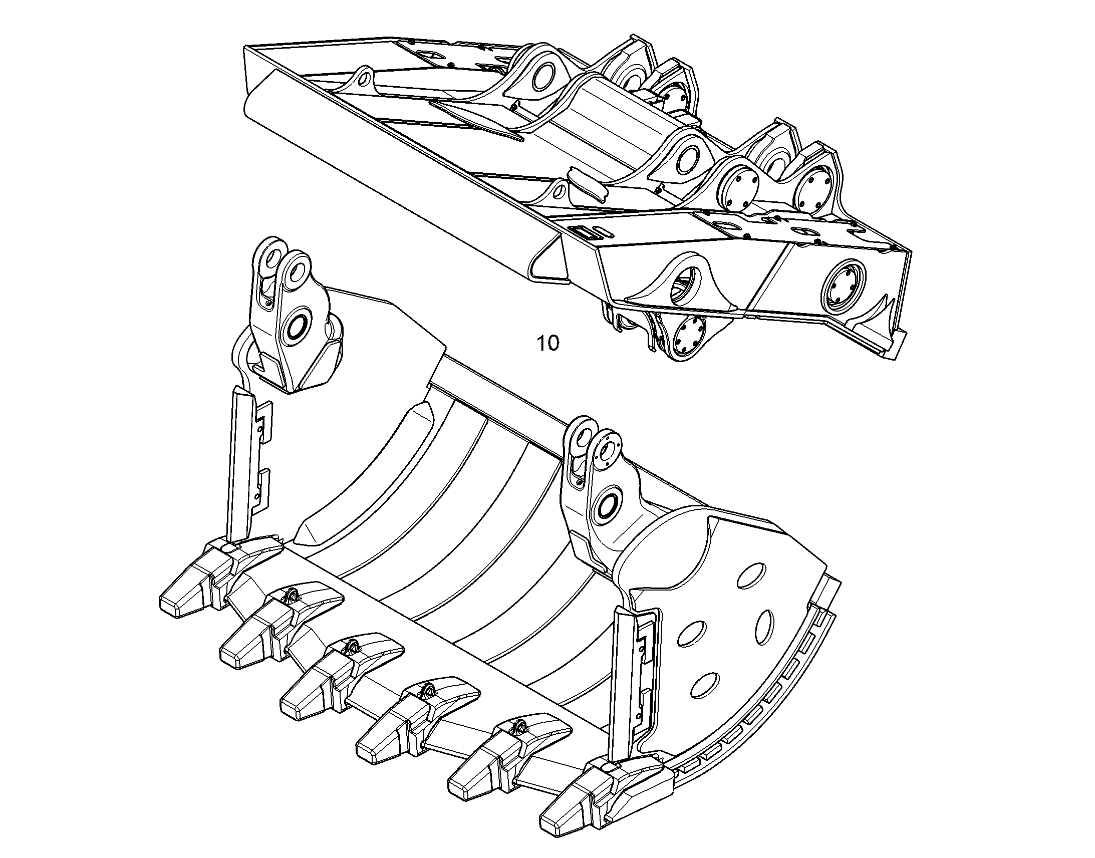 КОВШ ОТКИДНОЙ 2700MM 5,1M3 12541803 LIEBHERR