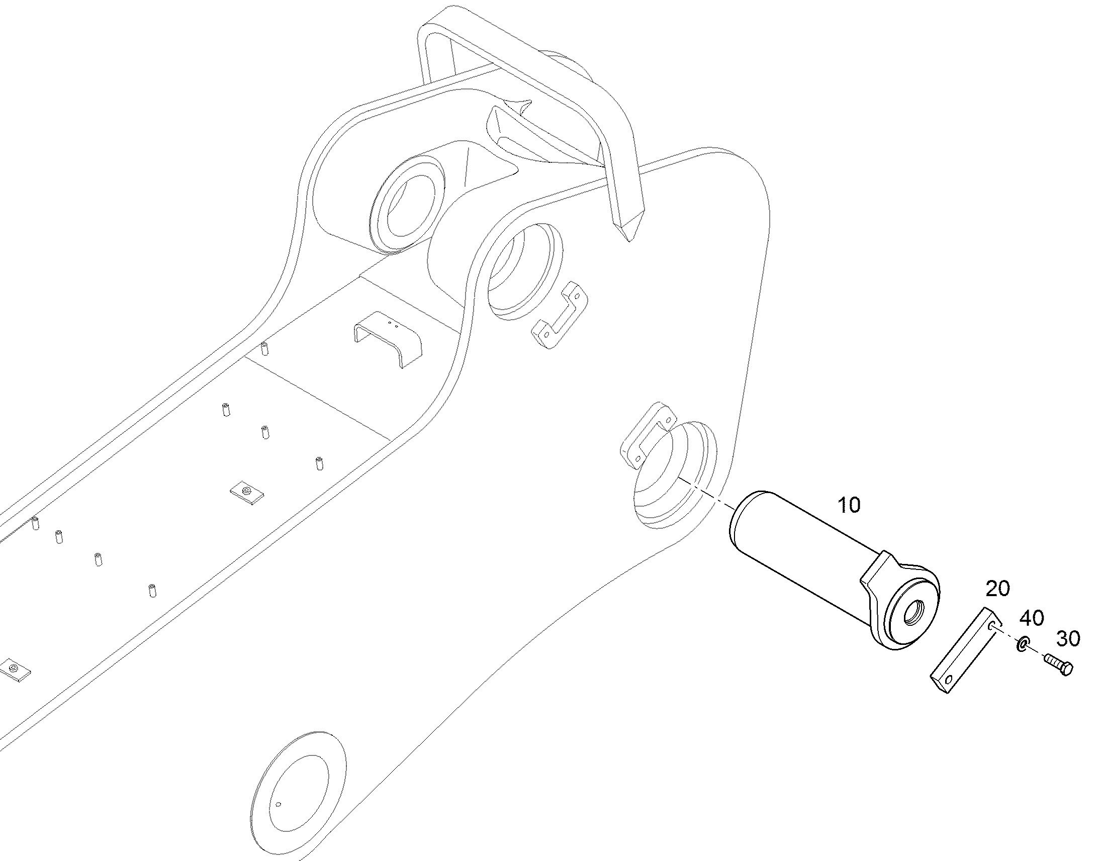 ПАЛЕЦ В СБОРЕ 130X445X395 11420300 LIEBHERR