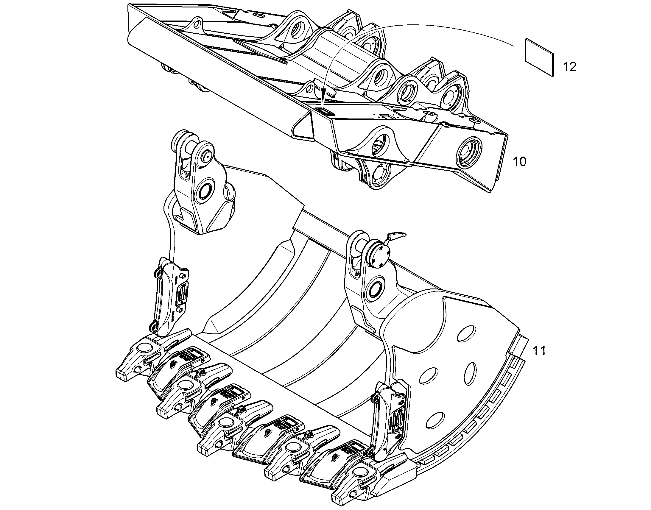 КРЫШКА КОВША 2300MM 4.4M3 11458356 LIEBHERR