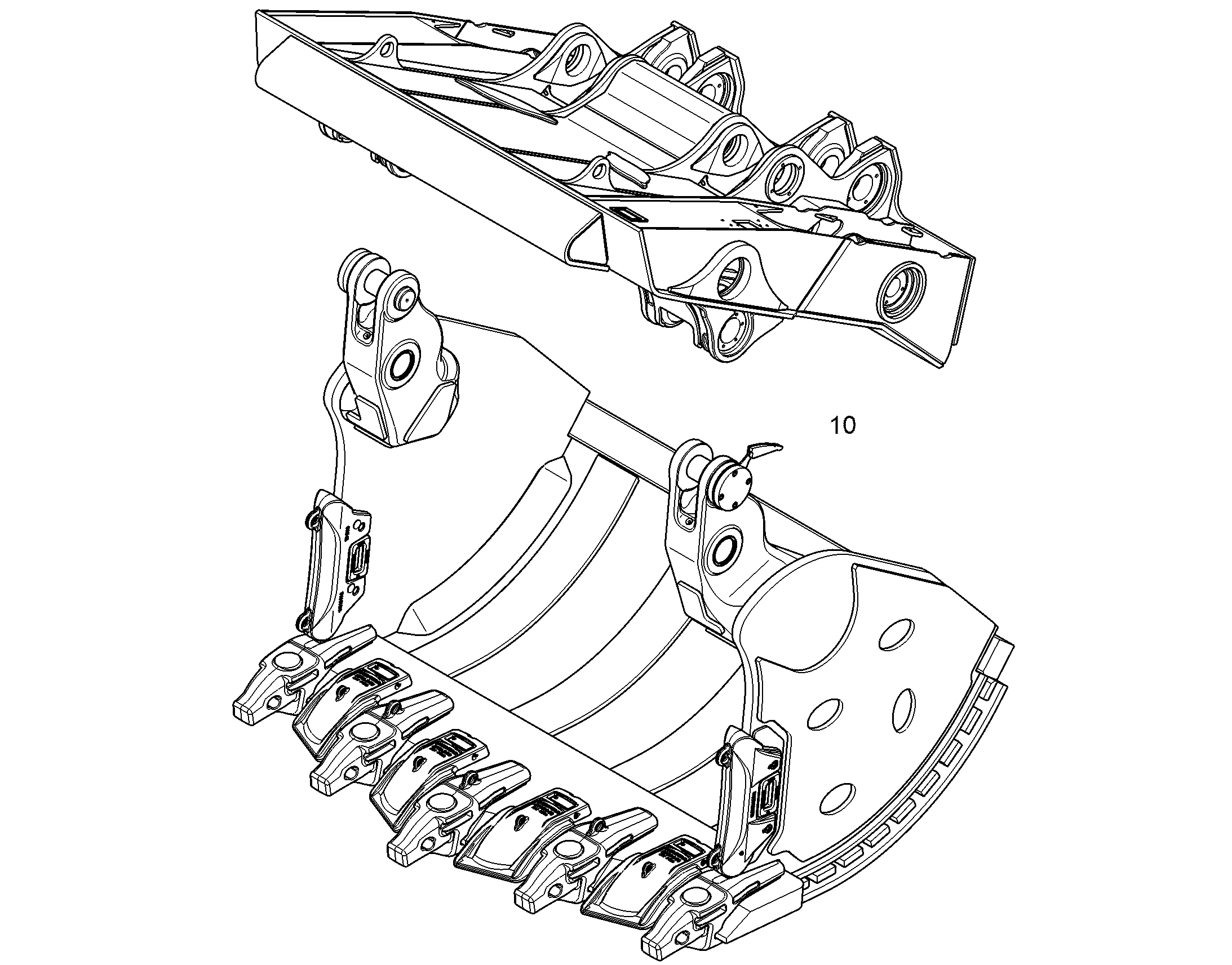 КОВШ ОТКИДНОЙ 2300MM 4,40M3 11458358 LIEBHERR