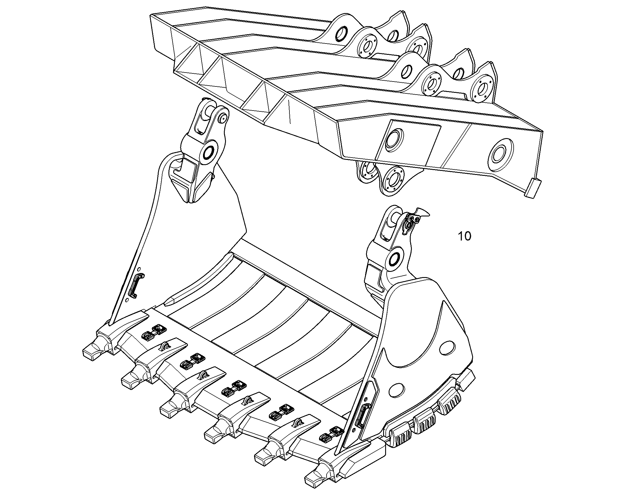 КОВШ ОТКИДНОЙ 2600MM 4,5M3 12443794 LIEBHERR