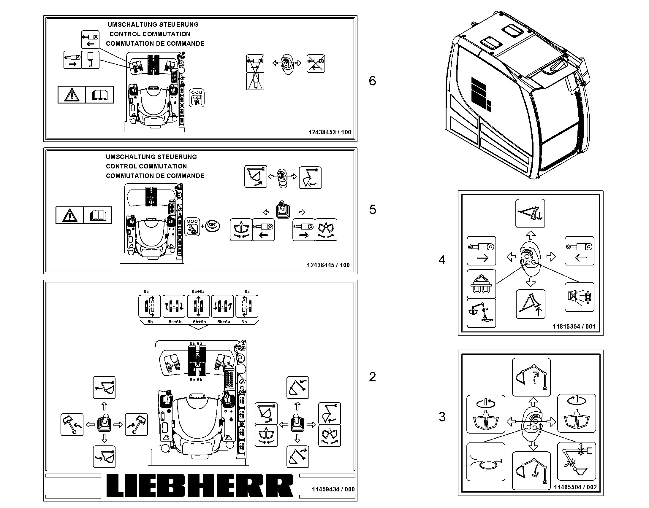 ЩИТ УПРАВЛЕНИЯ 297mmX120mm 12438445 LIEBHERR