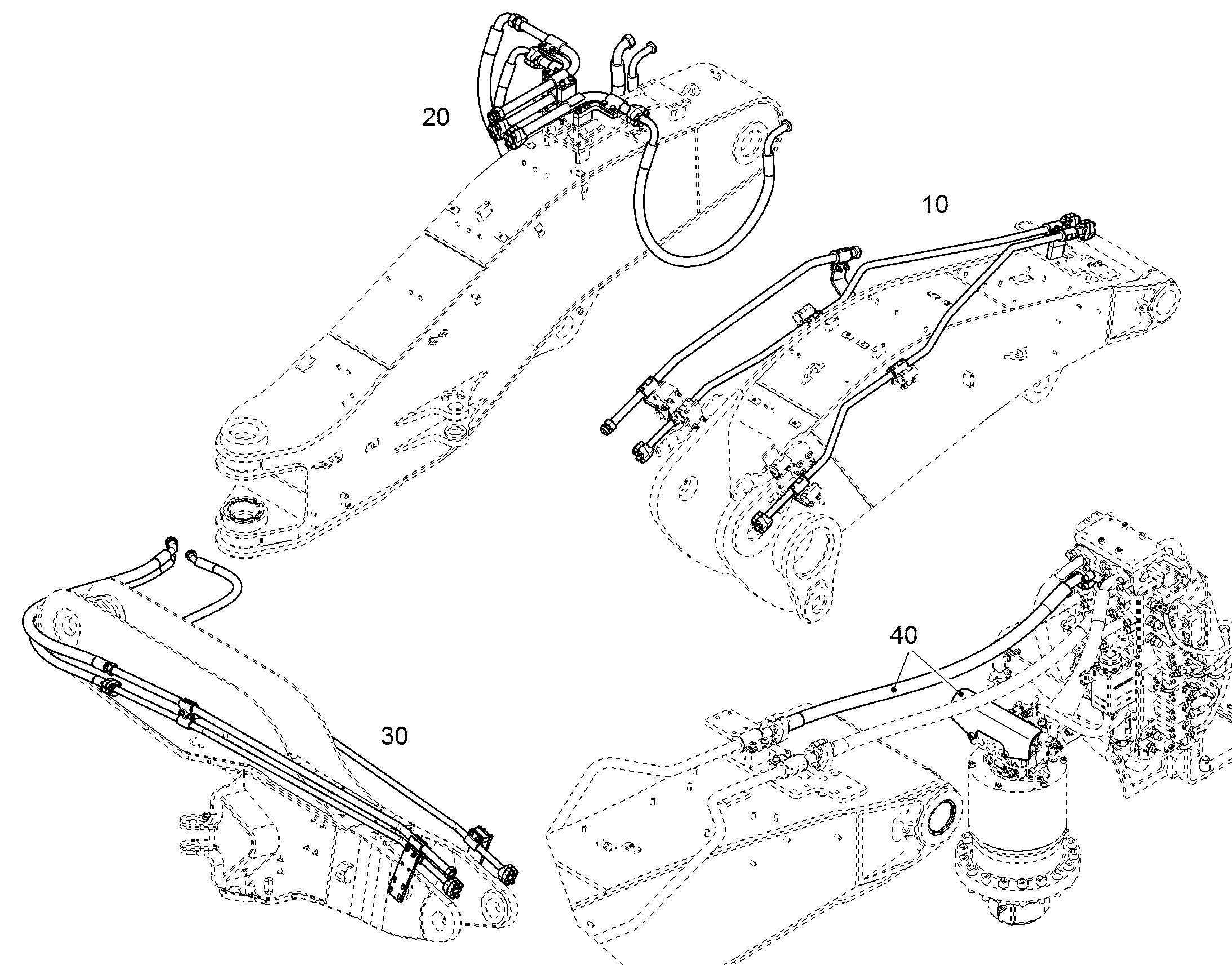ПРОВОДКА МОНТАЖ AHS 12443692 LIEBHERR