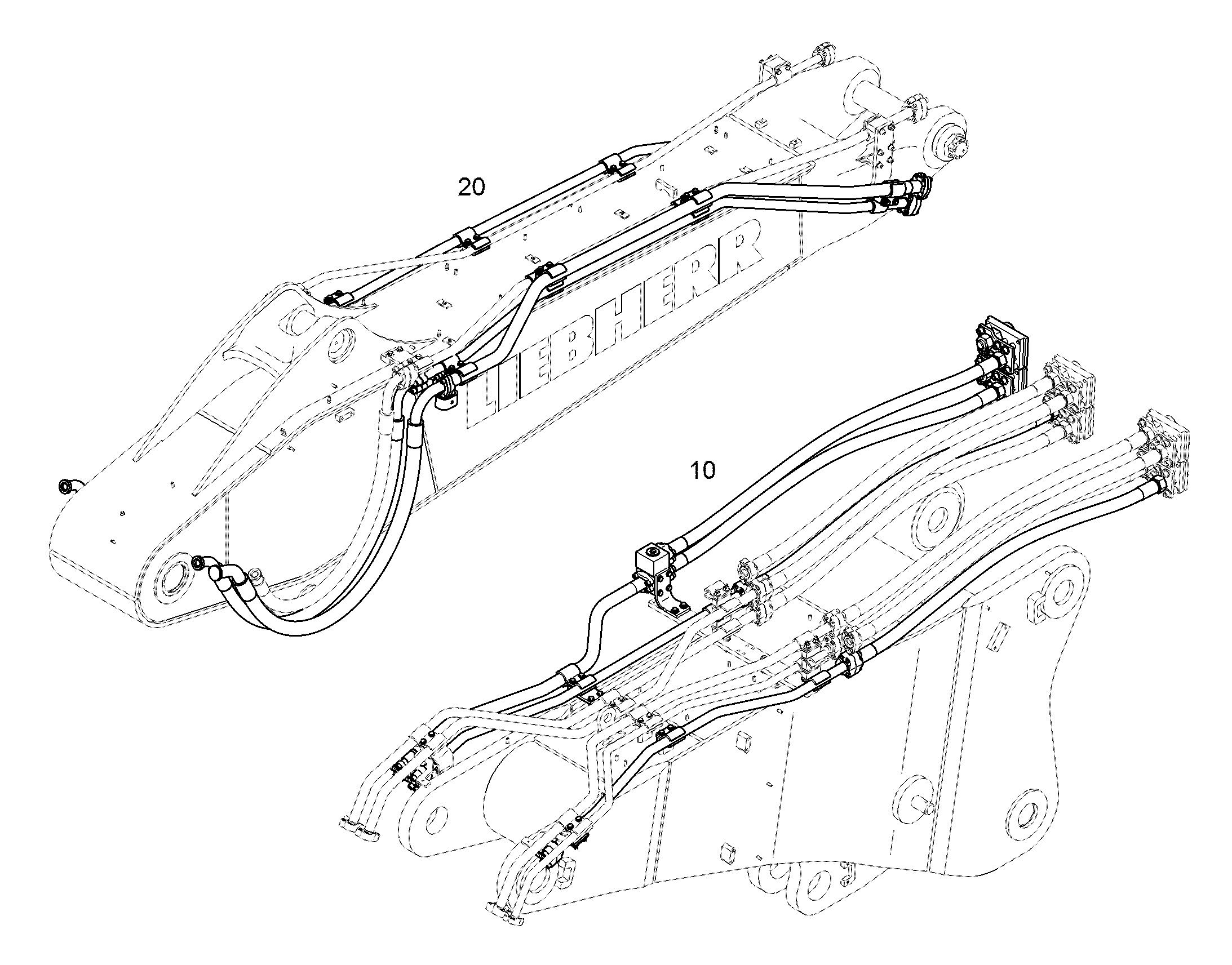 ПРОВОДКА МОНТАЖ AHS 12408655 LIEBHERR