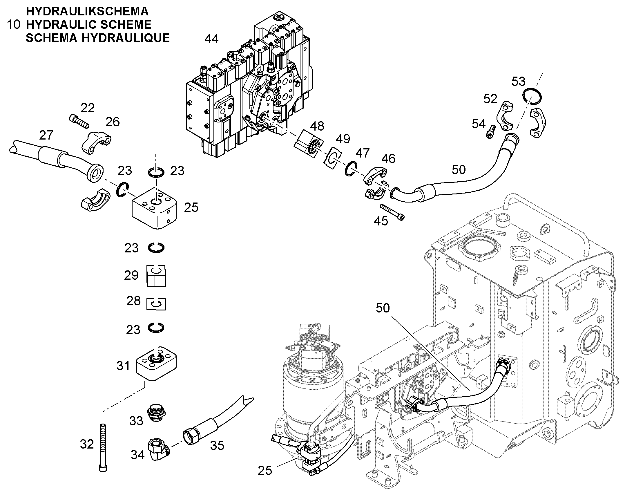 СХЕМА ГИДРАВЛИКИ 11465227 LIEBHERR