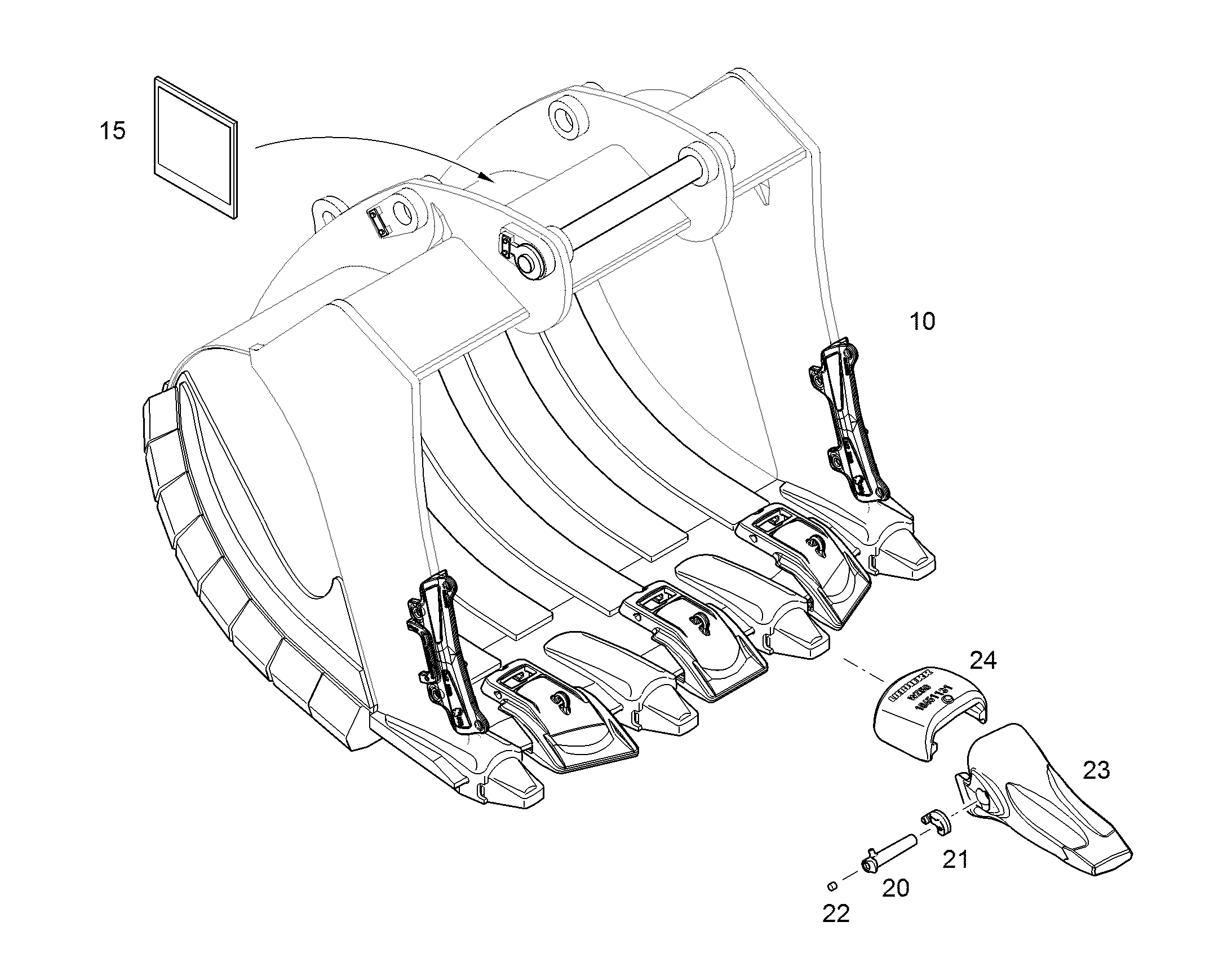 ЛОПАТА ОБРАТНАЯ HDV 12440807 LIEBHERR