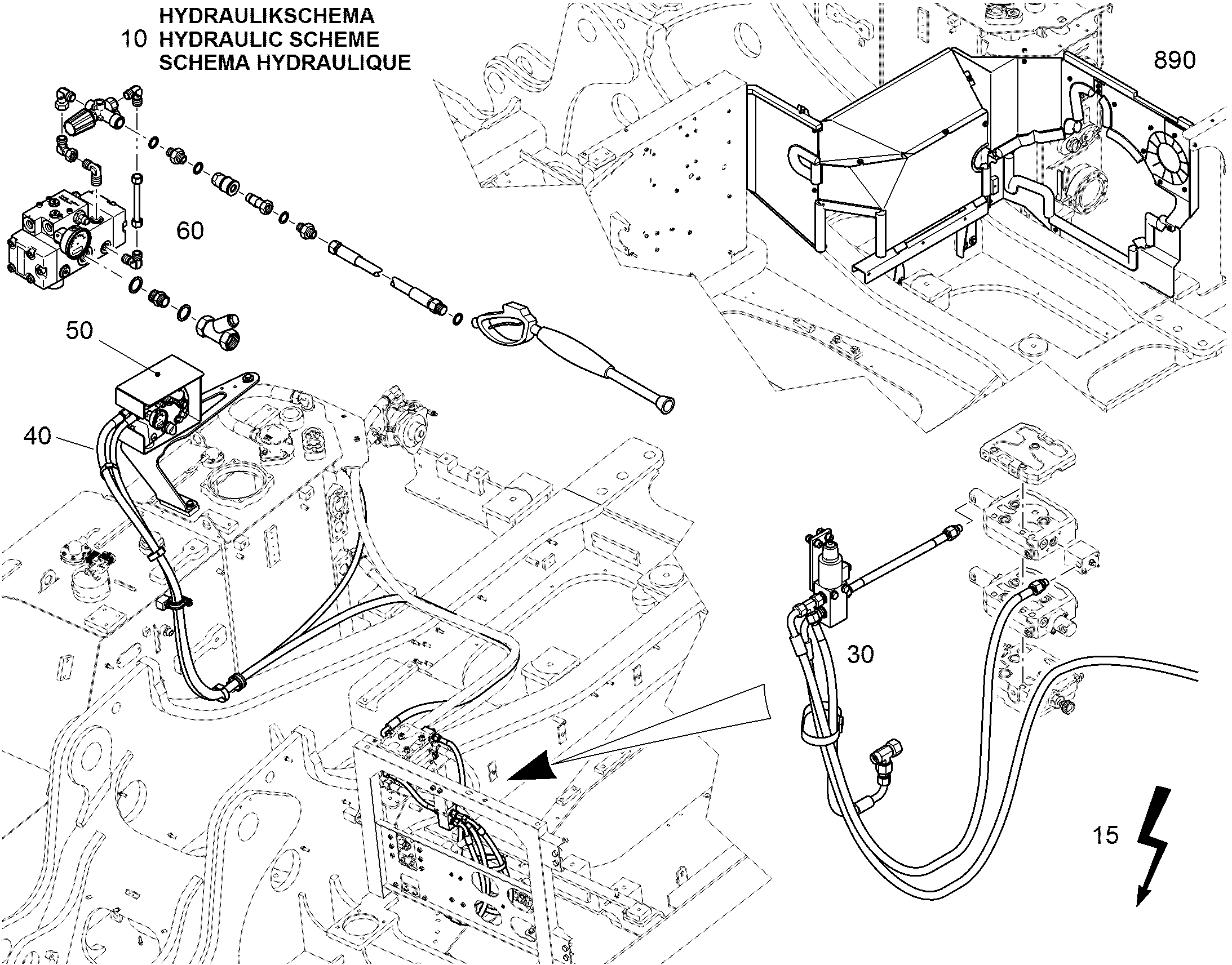 СХЕМА ГИДРАВЛИКИ 11442496 LIEBHERR