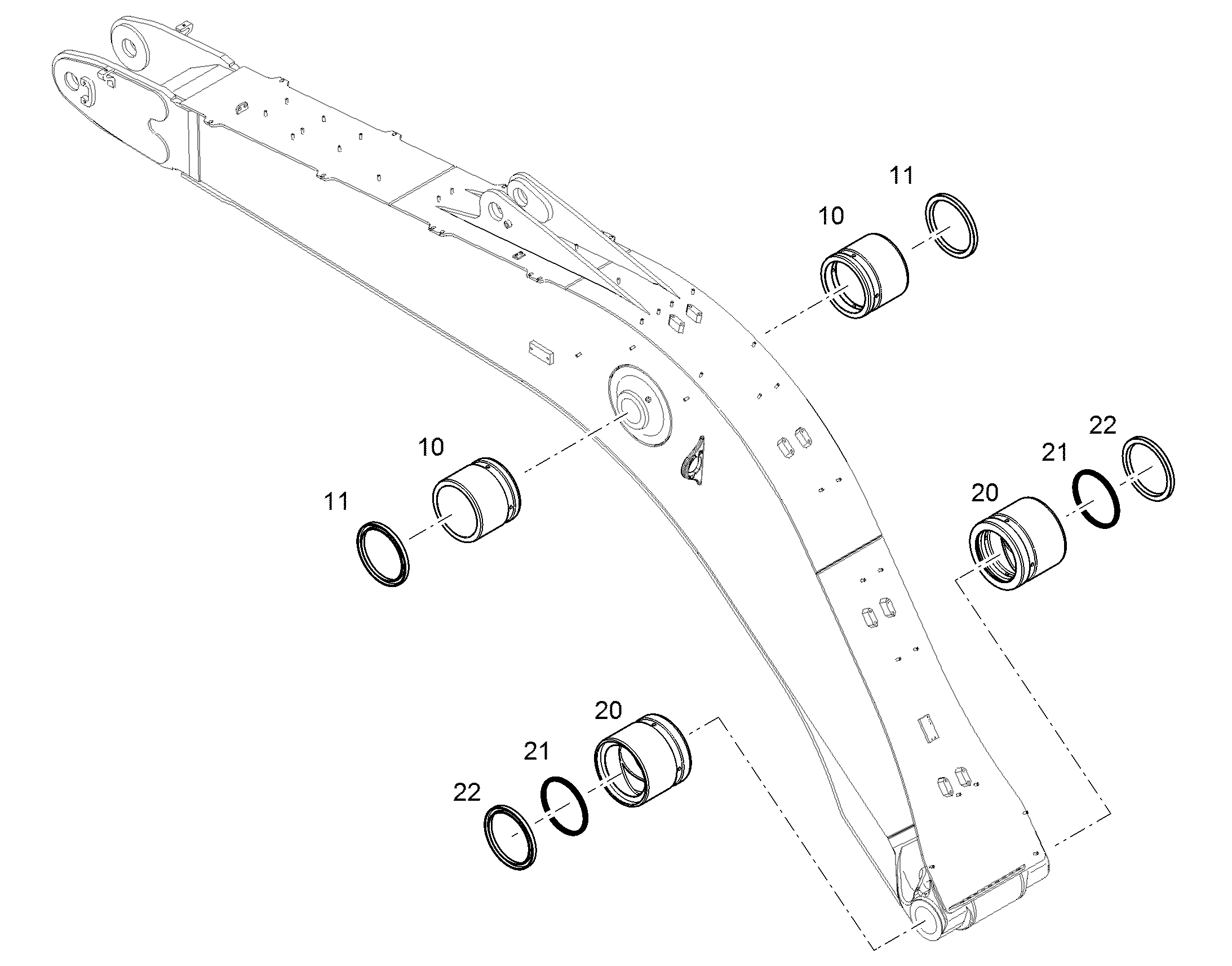 СТАЛЬНАЯ ВТУЛКА A1 90/120X100 12419052 LIEBHERR