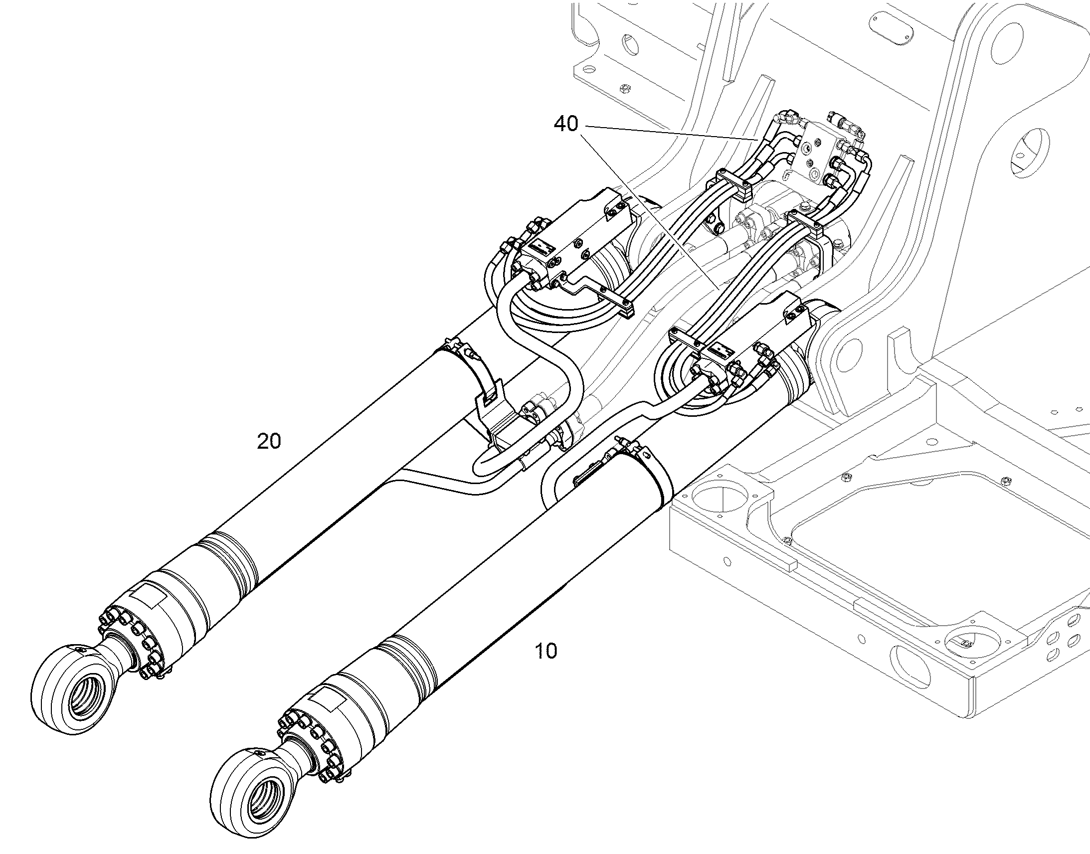 ЦИЛ-Р ПОДЪЕМА С АВАР.АРМАТУРОЙ 12400930 LIEBHERR