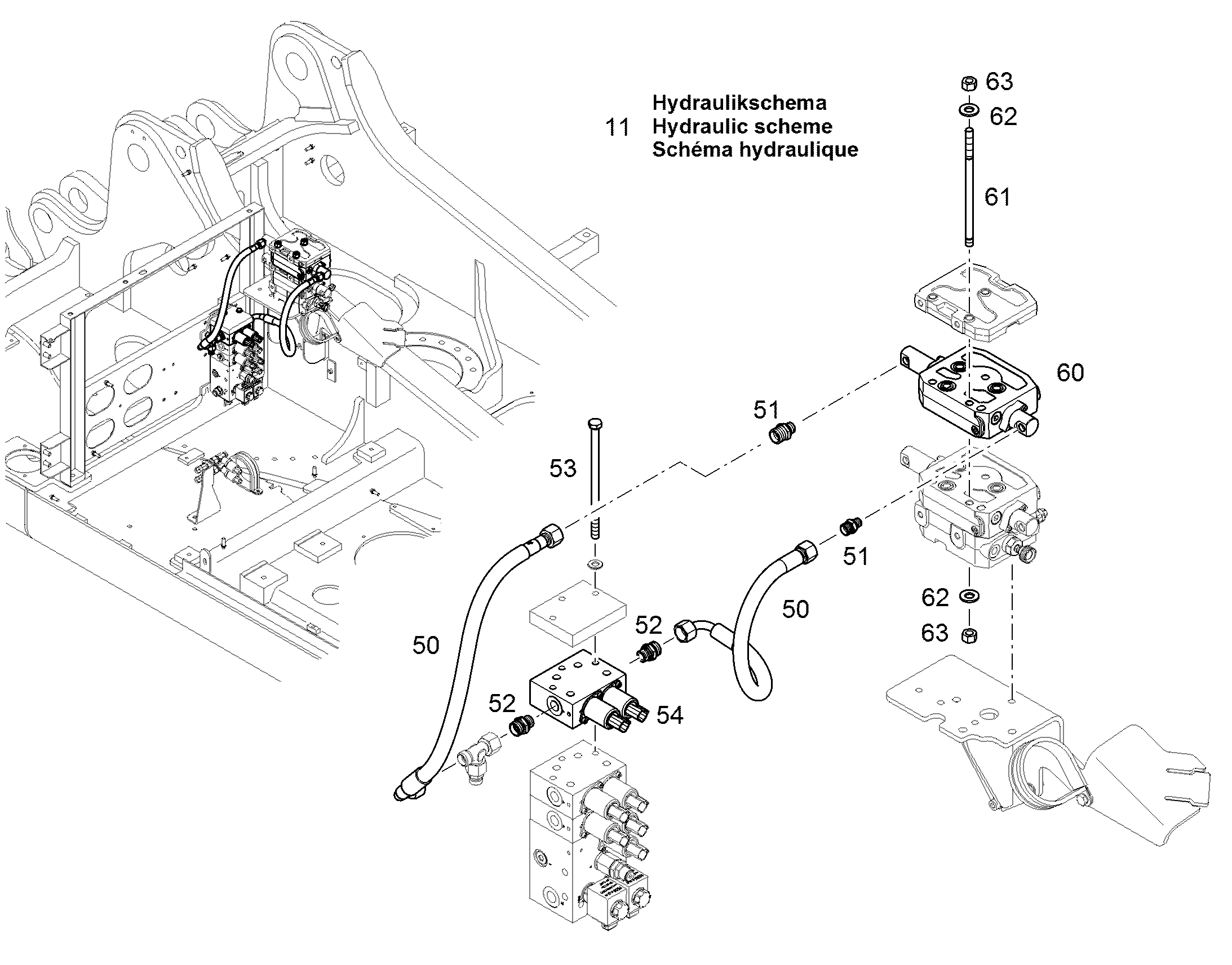 СХЕМА ГИДРАВЛИКИ 11465832 LIEBHERR