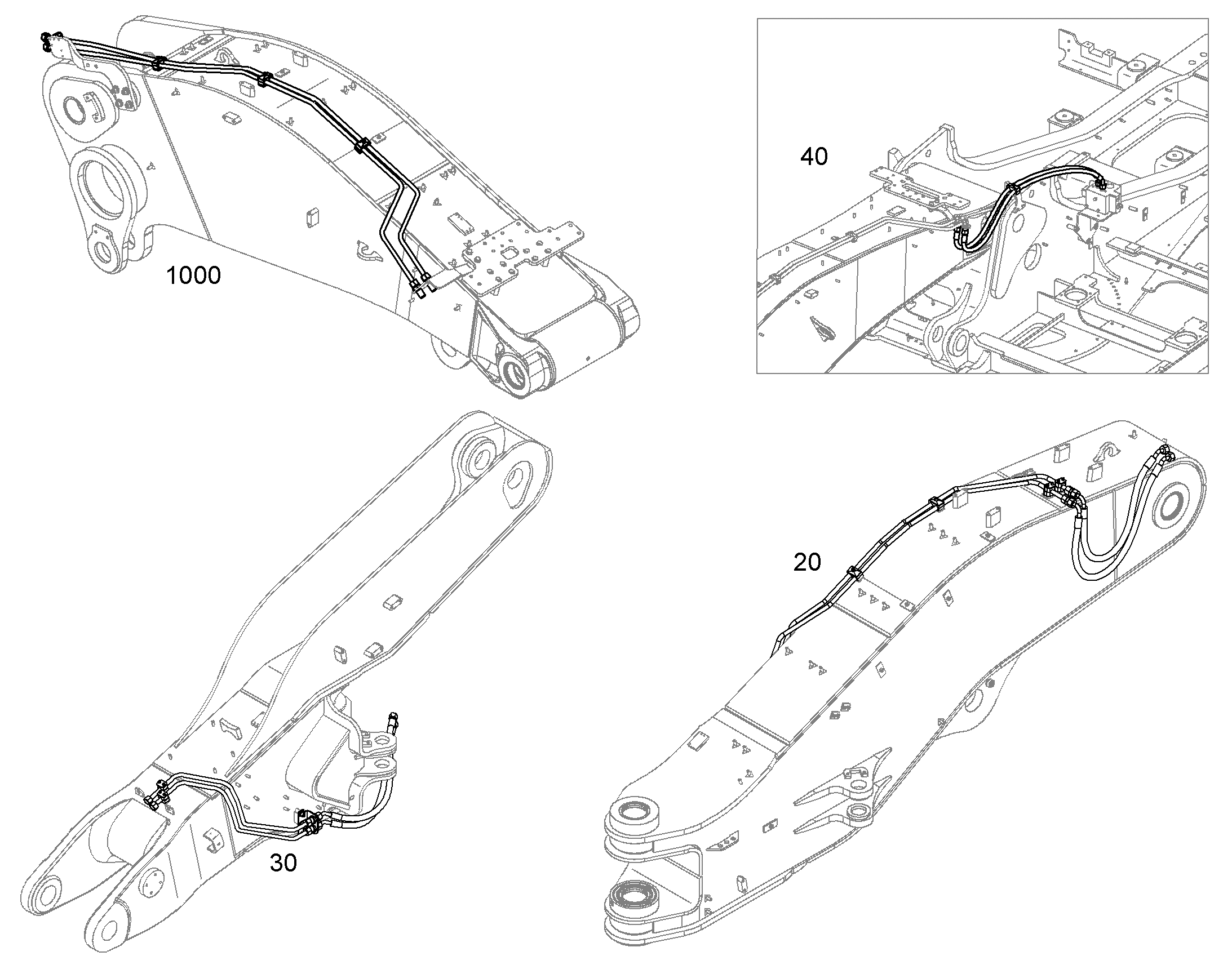 ПРОВОДКА ПРИВОД МЕХ. ПОВОРОТА 12443687 LIEBHERR