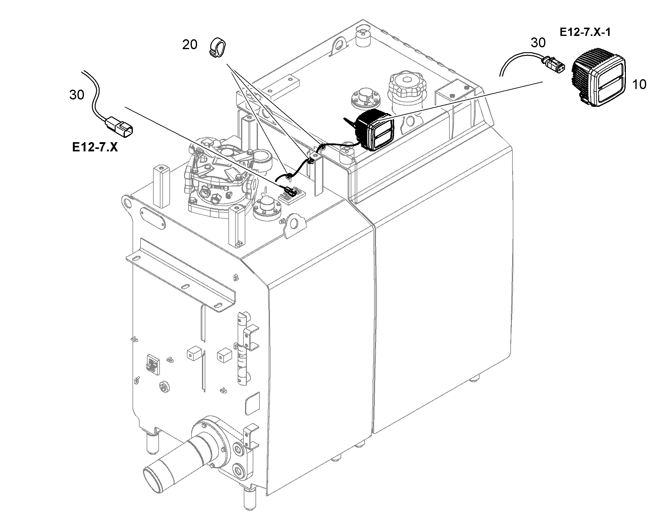 WIRE HARNESS W54 12445437 LIEBHERR