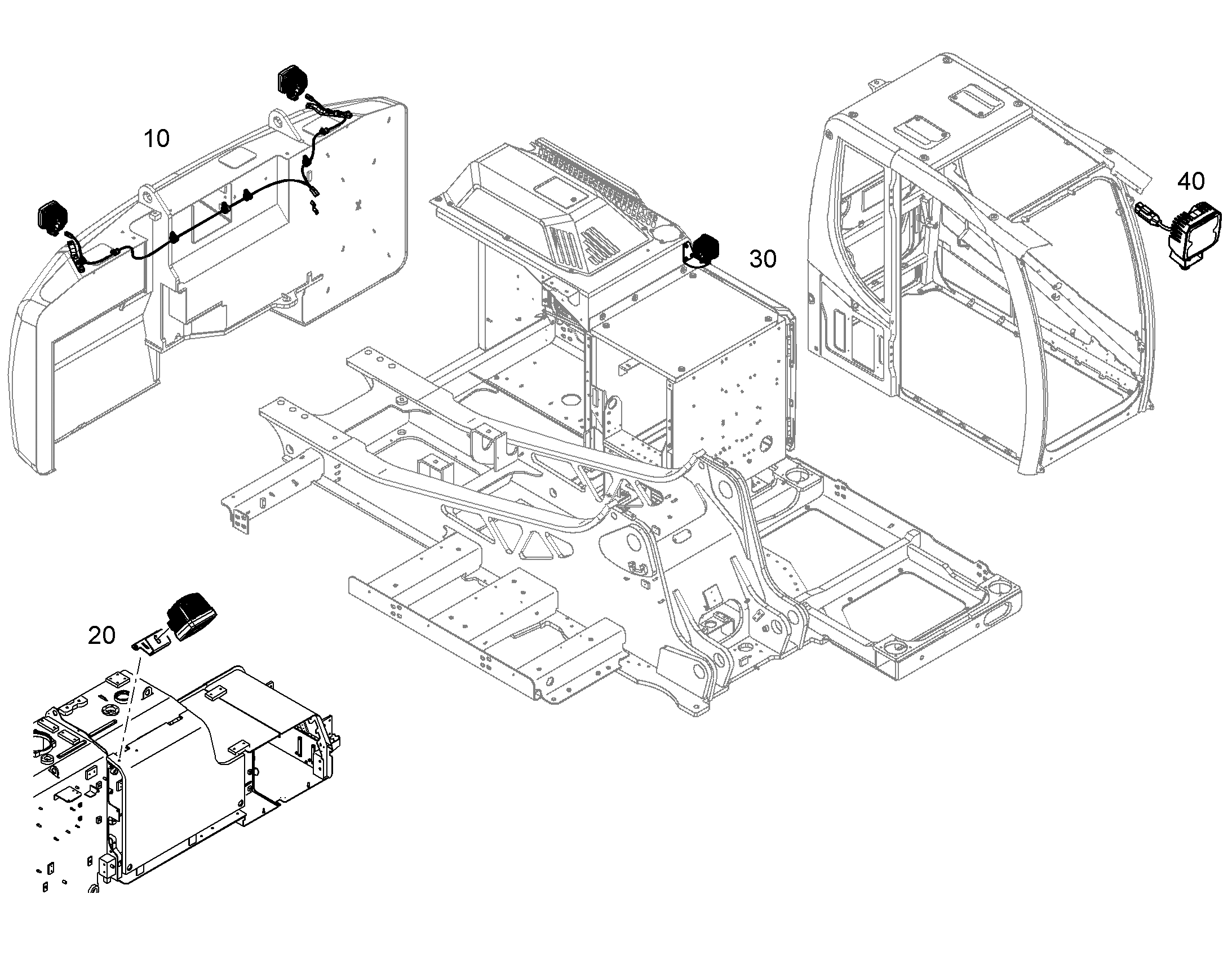 ACCESS LADDER LIGHTING CABIN 12438682 LIEBHERR